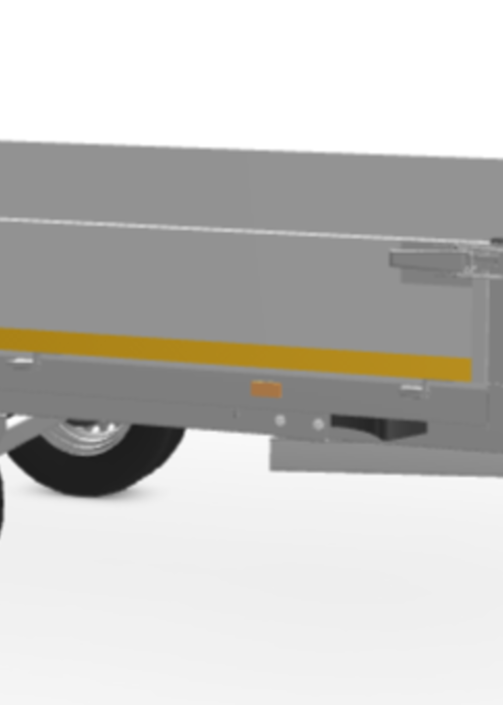 Eduard Geremde Eduard plateauwagen - 310x160 cm - 1000 kg bruto laadvermogen - 72 cm laadvloerhoogte - 30 cm borden