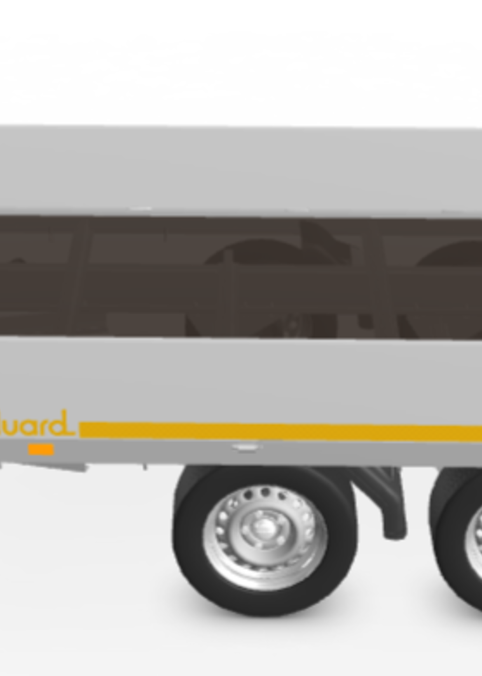 Eduard Geremde Eduard plateauwagen - 310x160 cm - 750 kg bruto laadvermogen - 63 cm laadvloerhoogte - 30 cm borden
