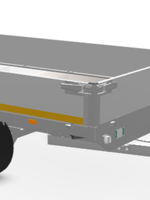 Eduard Geremde Eduard plateauwagen - 310x160 cm - 750 kg bruto laadvermogen - 72 cm laadvloerhoogte - 30 cm borden