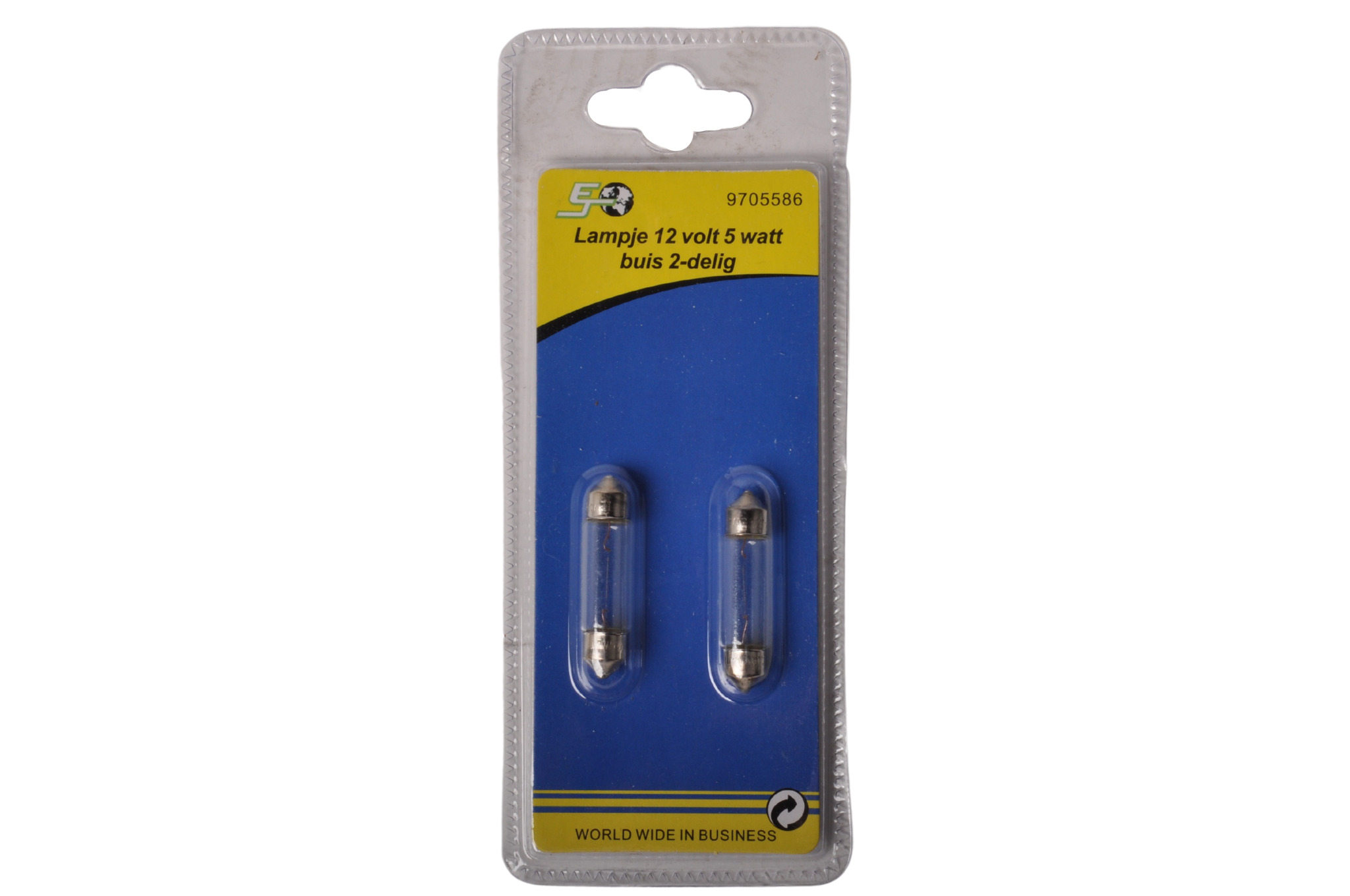 Buislampjes in set van twee stuks 12V-5W
