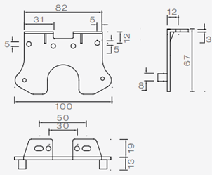 Aspock Flatpoint 2 - oranje/gele markeringslamp - connector aansluiting - LED - op houder