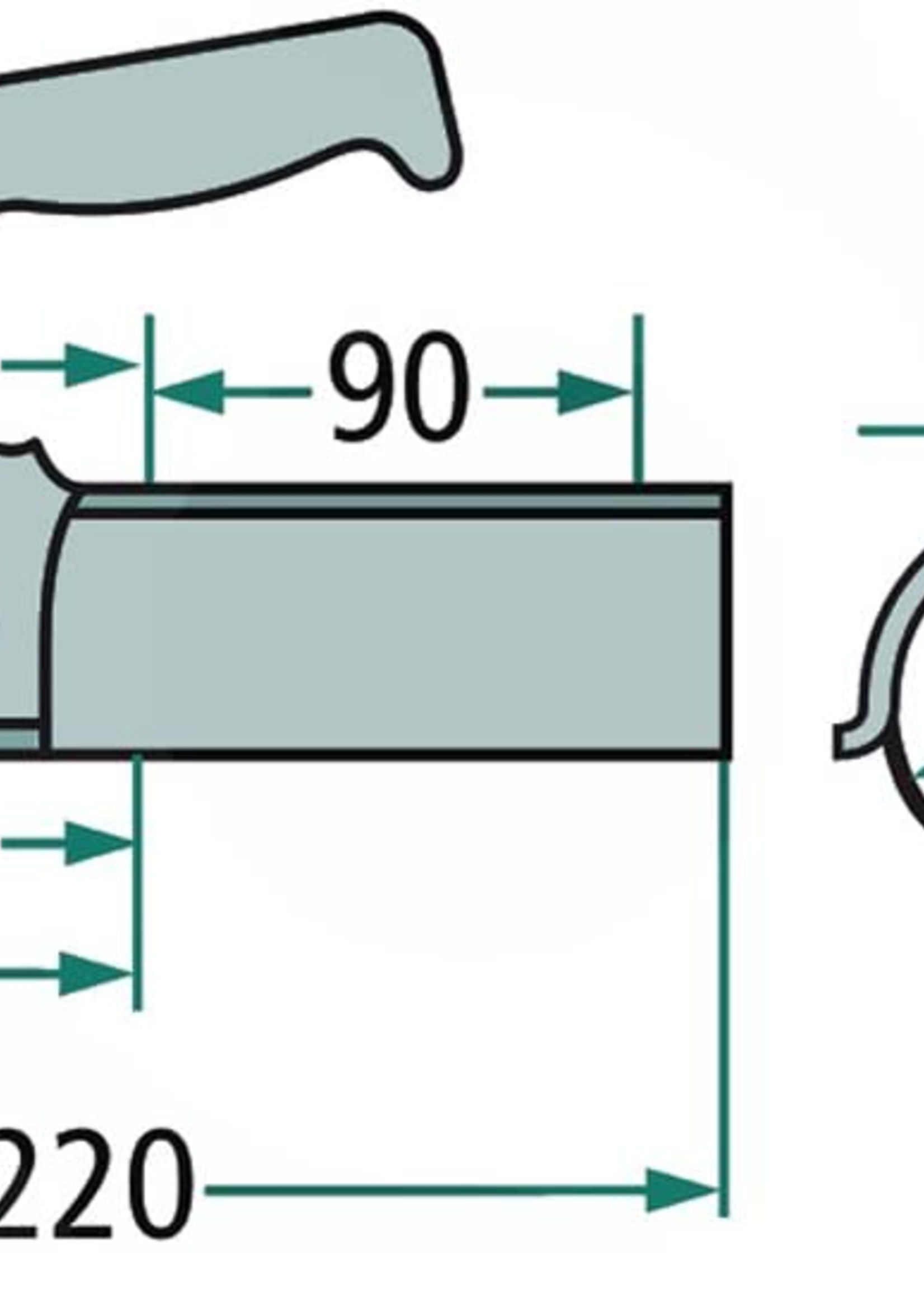 Albe Albe EM80RGK - rond 70 mm - 800 kg - ongeremde koppeling