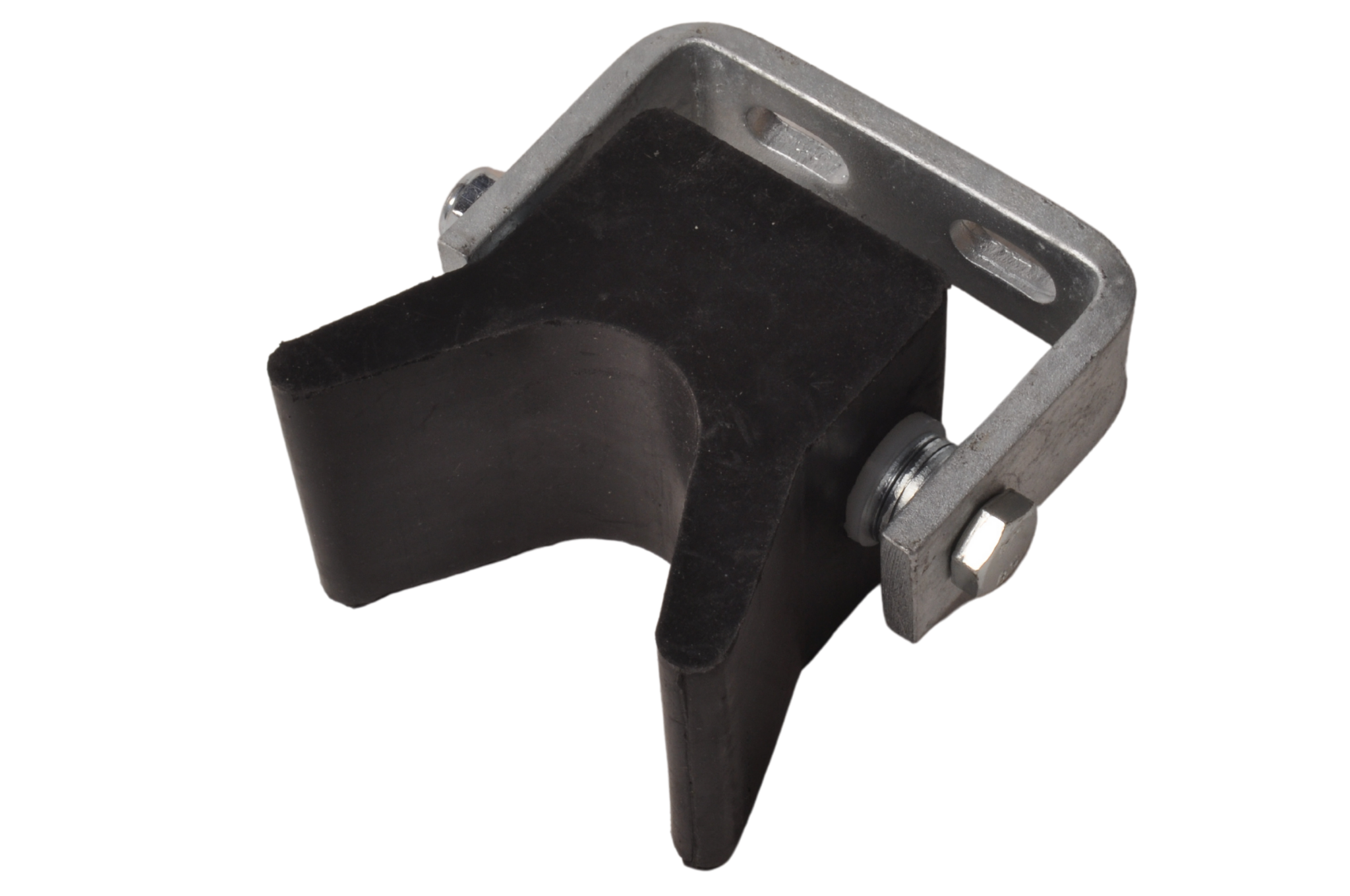 Vangmuil op steun - zwart - 105x100 mm - met sleufgaten