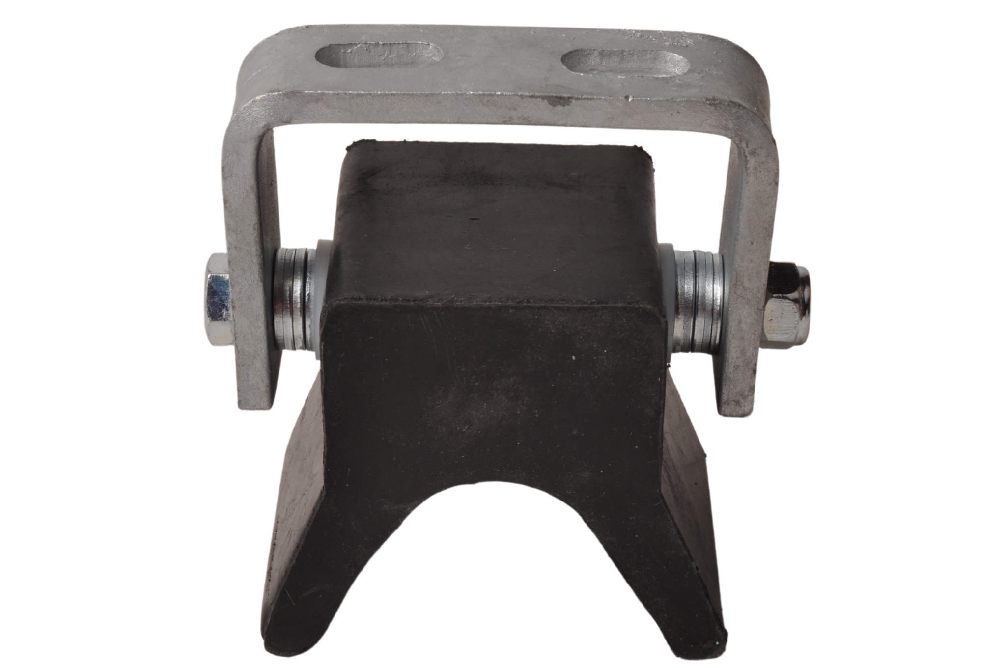 Vangmuil op steun - zwart - 105x100 mm - met sleufgaten