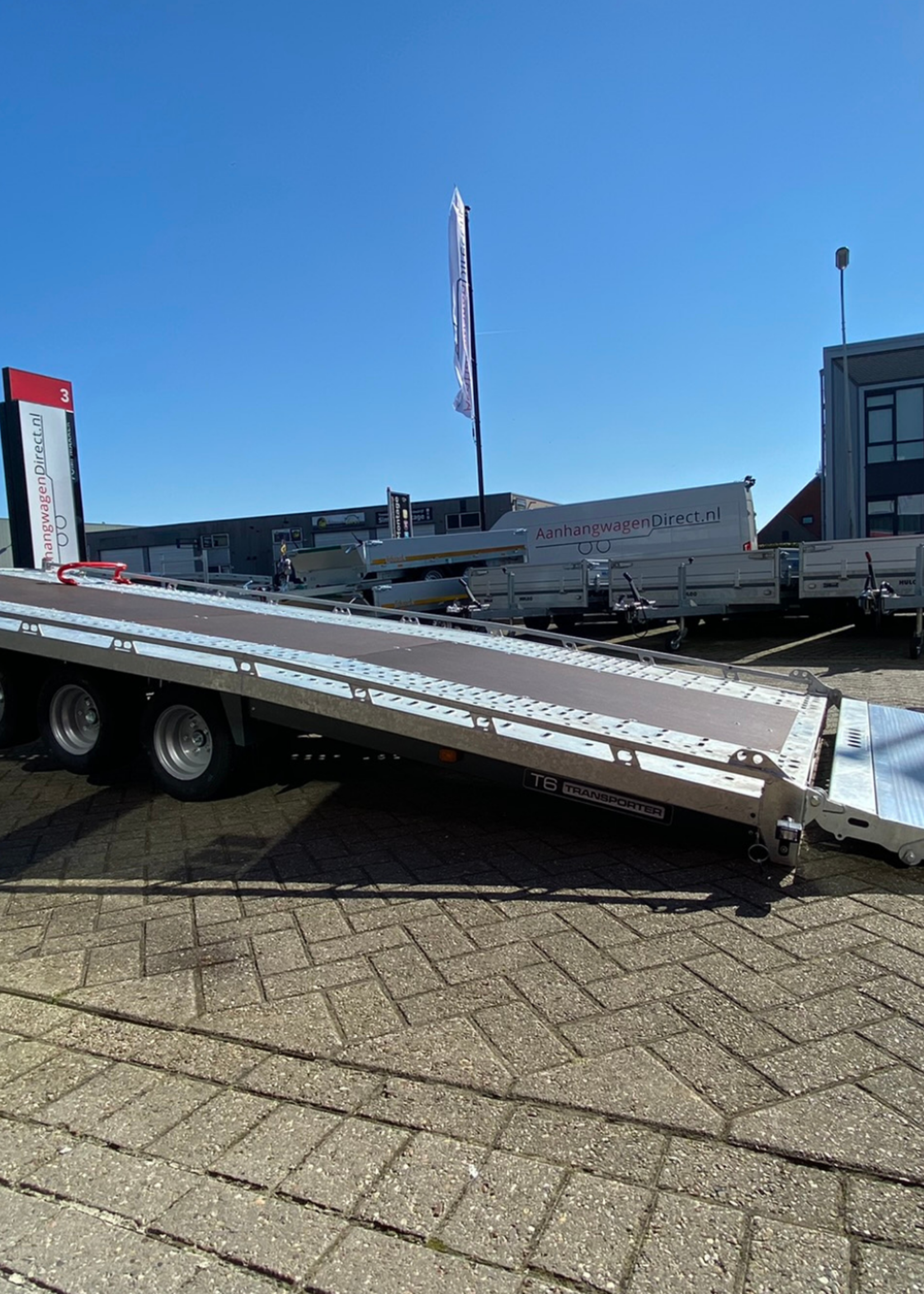 Brian James Brian James T6 autotransporter - 500x210 cm laadoppervlakte -3500 kg bruto laadvermogen -  hydraulisch kantelbaar met oprijklep