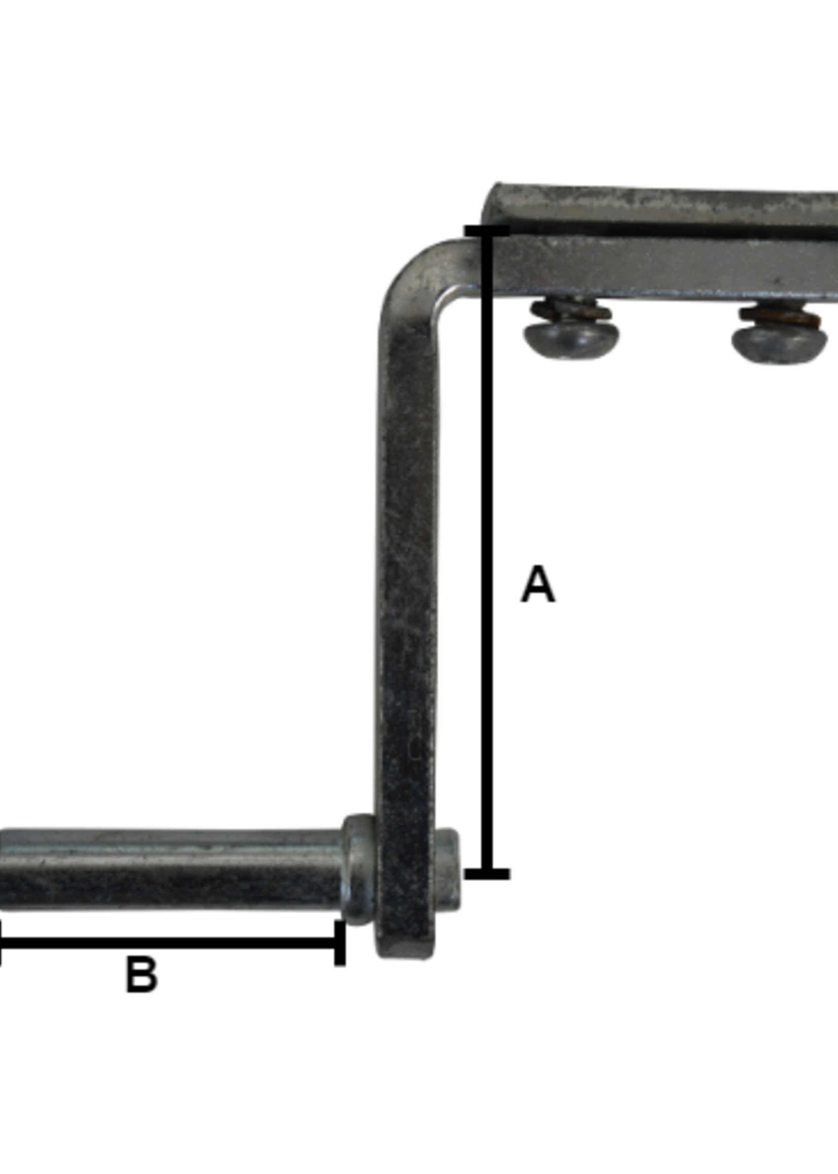 Eduard Scharnier compleet voor achterklep kipper aanhanger - 71x50 mm