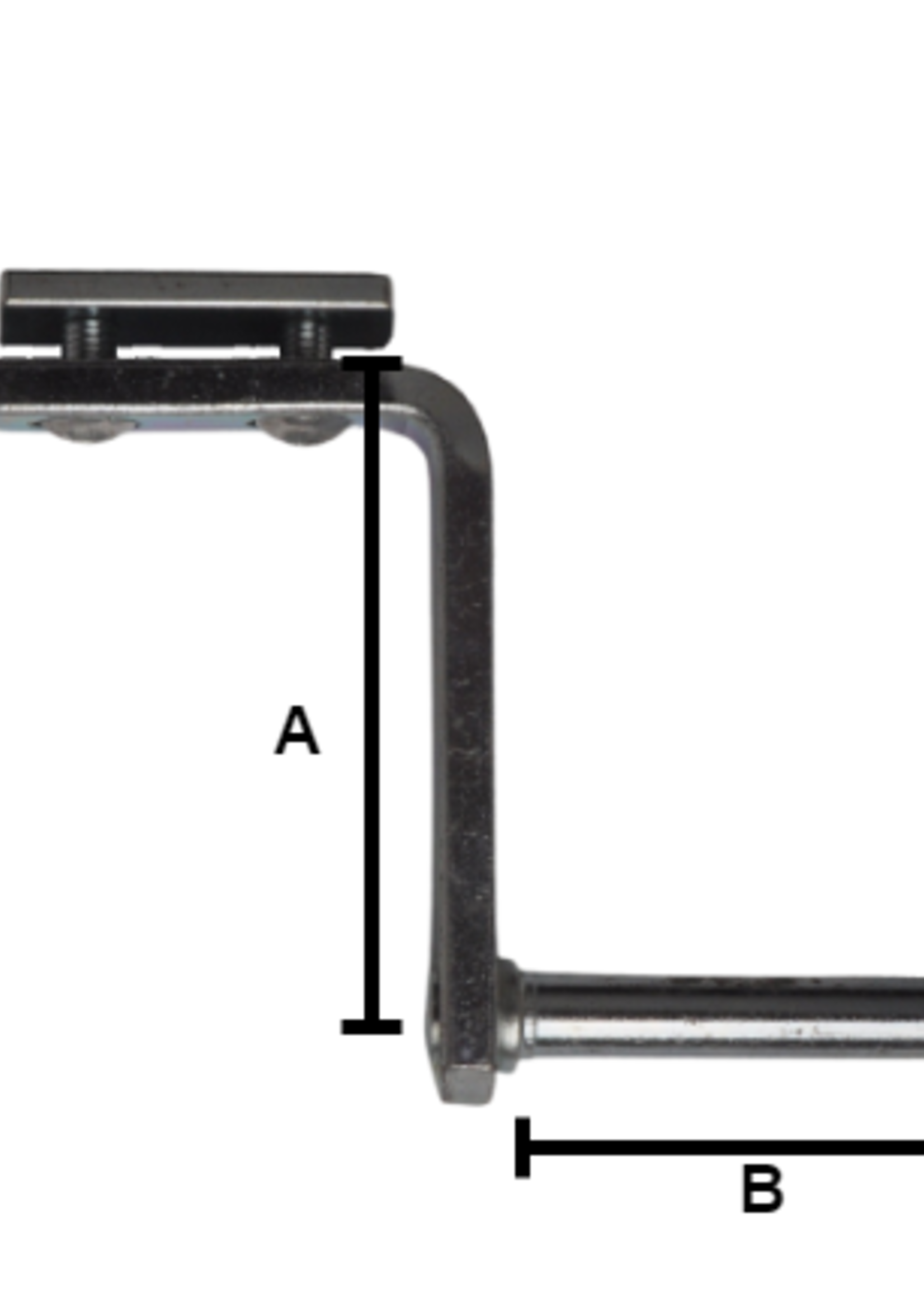 Eduard scharnier compleet voor achterklep aanhanger - 71x70 mm inclusief veiligheidspal