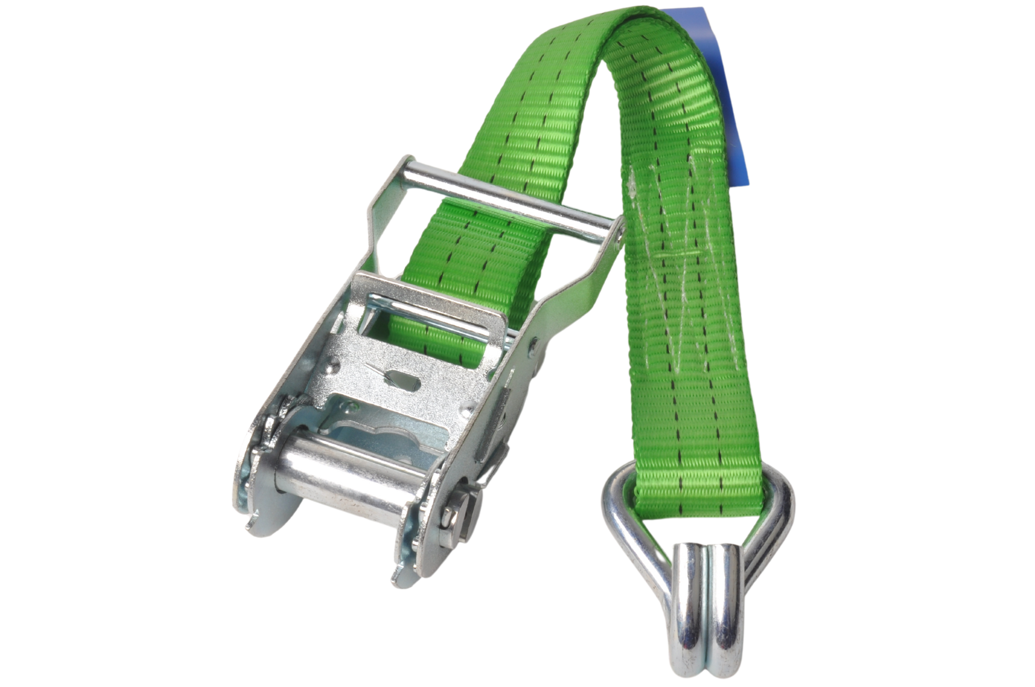 Set van 4 spanbanden 600x3,5 cm - groen - breekbelasting 2000 kg