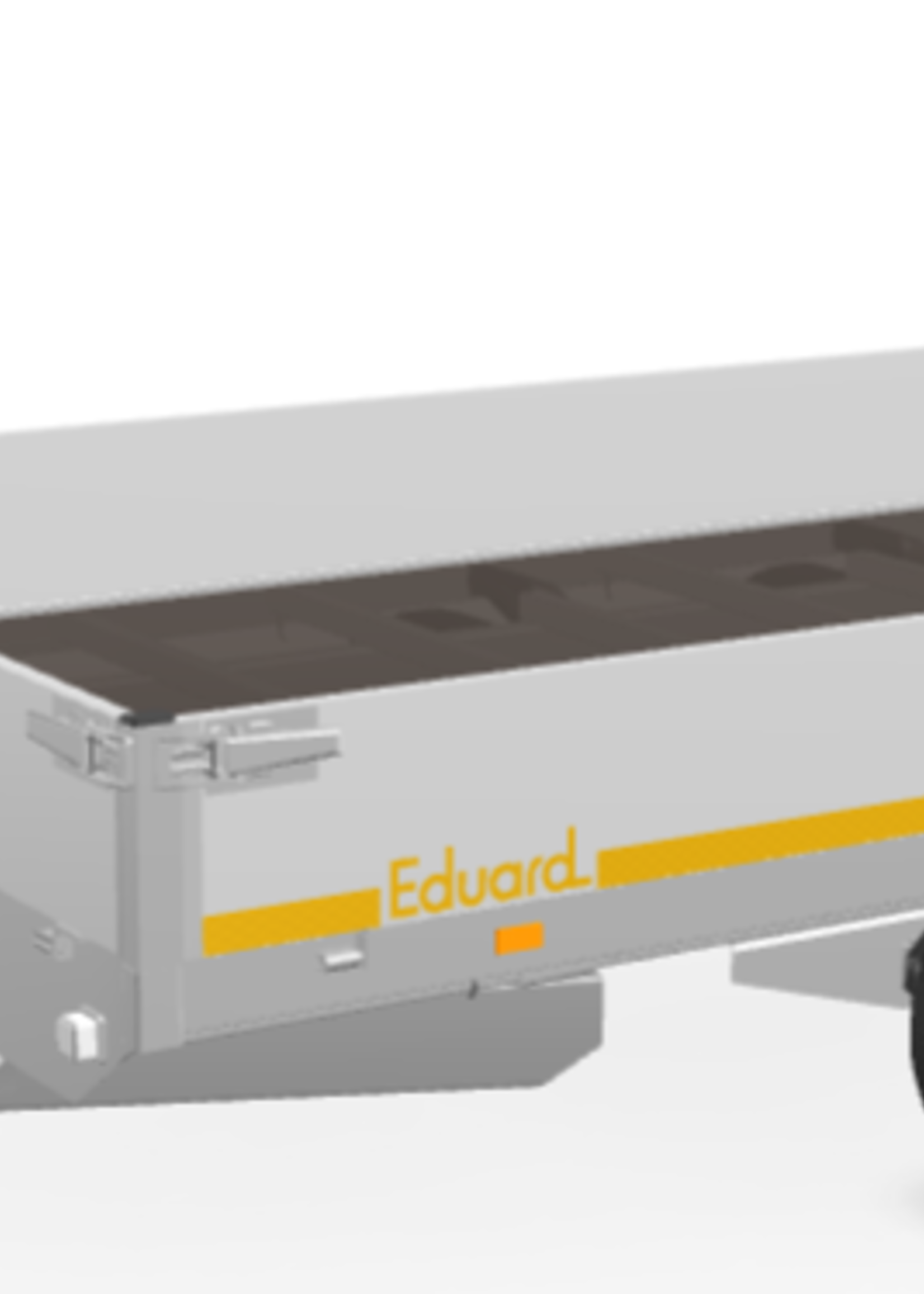 Eduard Geremde Eduard plateauwagen - 406x200 cm - 2700 kg bruto laadvermogen - 63 cm laadvloerhoogte - 30 cm borden - inclusief oprijplaten