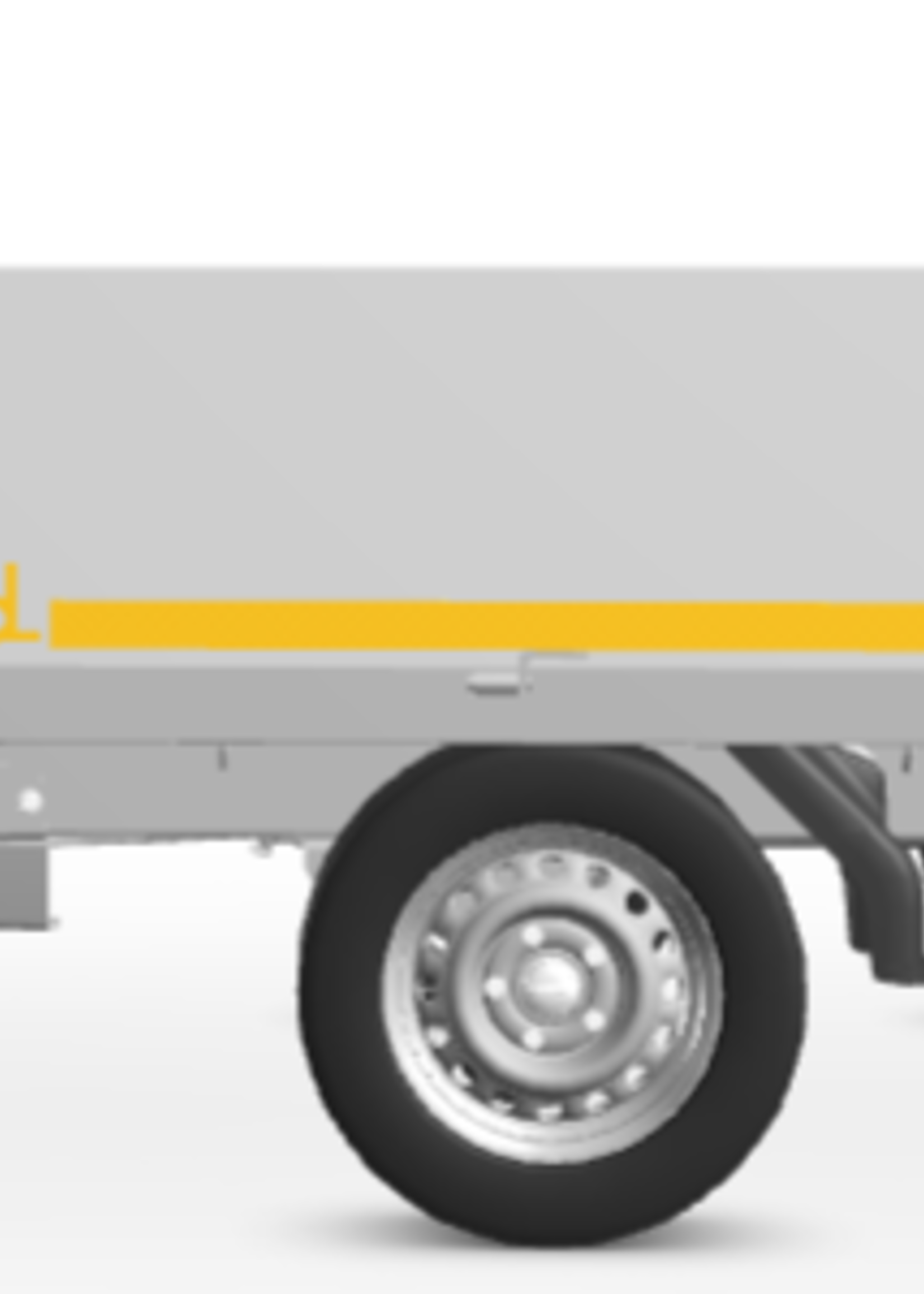 Eduard Geremde Eduard plateauwagen - 310x180 cm - 2000 kg bruto laadvermogen - 63 cm laadvloerhoogte - 40 cm borden
