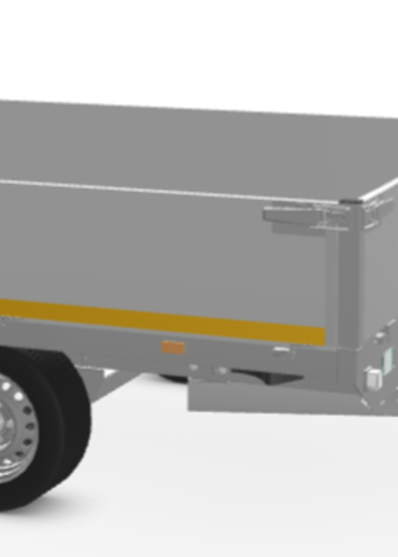 Eduard Geremde Eduard plateauwagen - 310x180 cm - 2000 kg bruto laadvermogen - 63 cm laadvloerhoogte - 40 cm borden