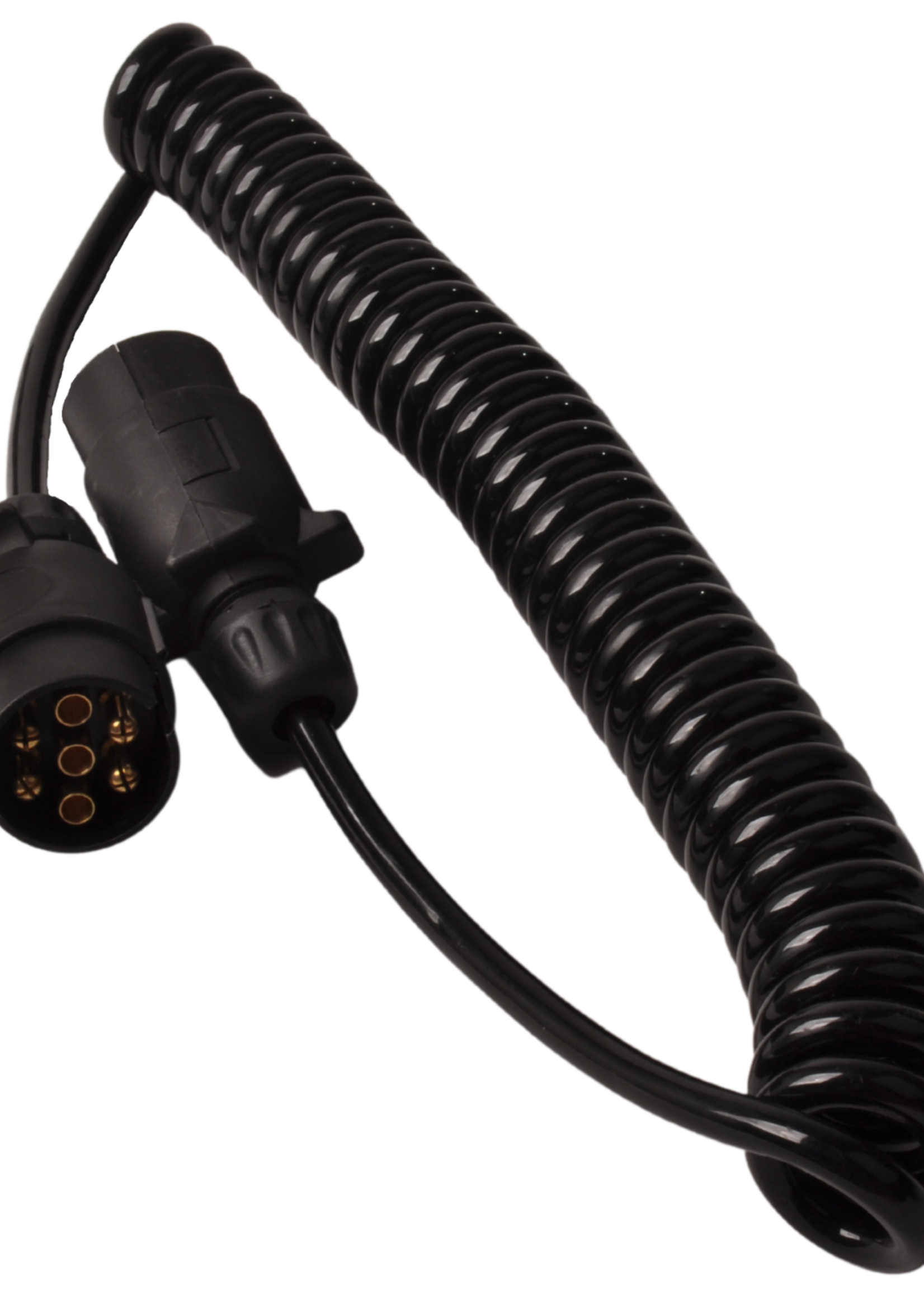 Cantonal Premium verloop spiraalkabel 7 aderig met 2x 7-polige stekker - 90 tot 250 cm