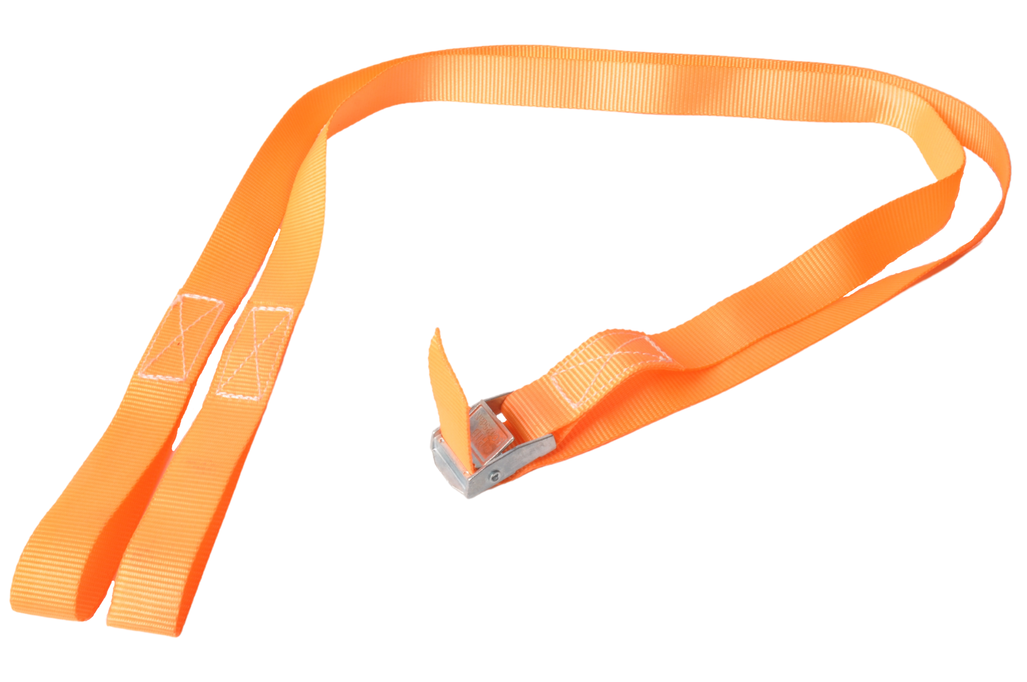 Sjorband oranje 195x2,5 cm (250 kg) 2-delig - set van 4 stuks