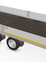 Eduard Geremde Eduard multitransporter - 456x220 cm - 3000 kg bruto laadvermogen - 63 cm laadvloerhoogte - 30 cm borden - inclusief oprijplaten en handlier