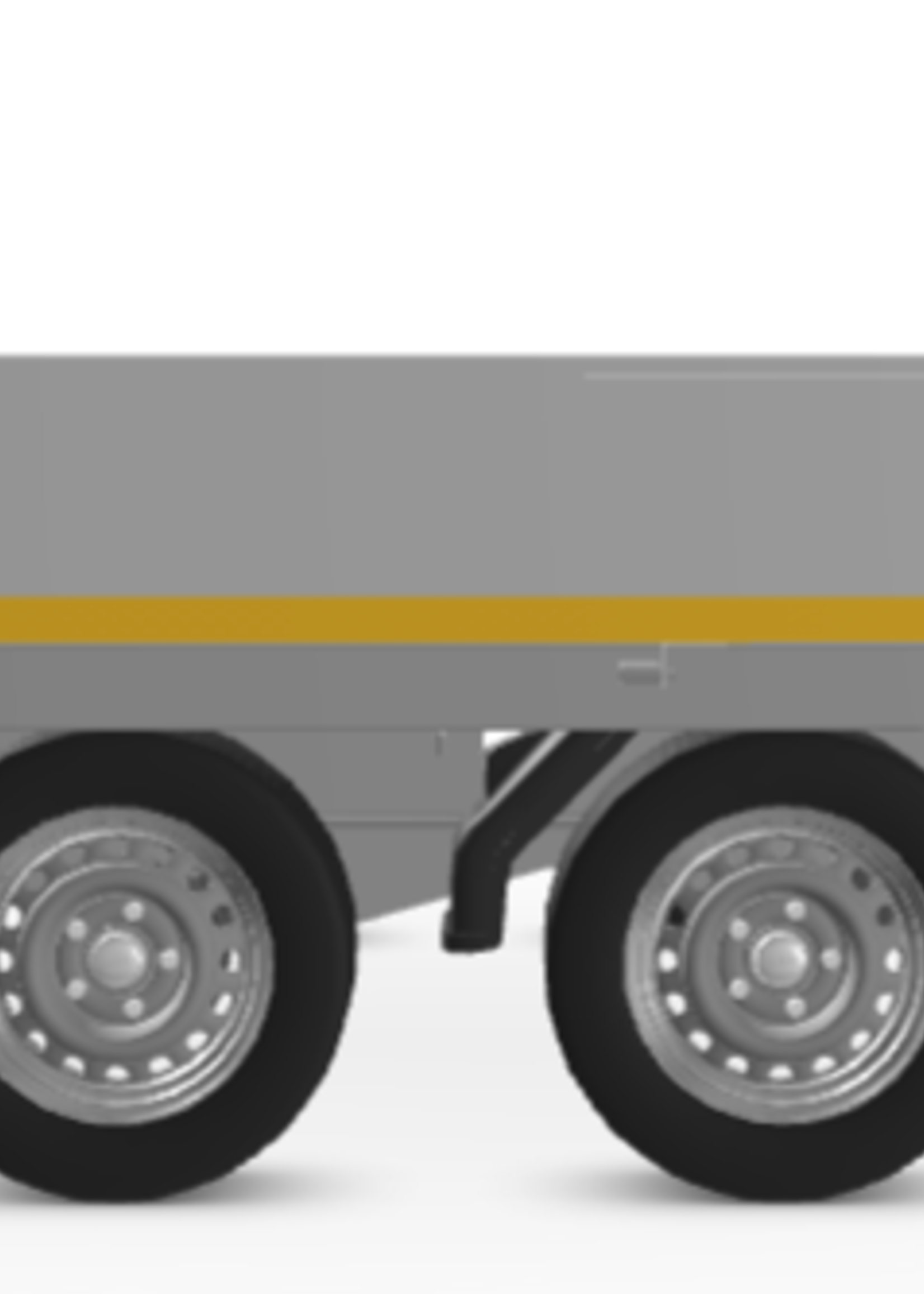 Eduard Geremde Eduard plateauwagen - 406x220 cm - 3500 kg bruto laadvermogen - 63 cm laadvloerhoogte - 30 cm borden - inclusief oprijplaten - tridem asser