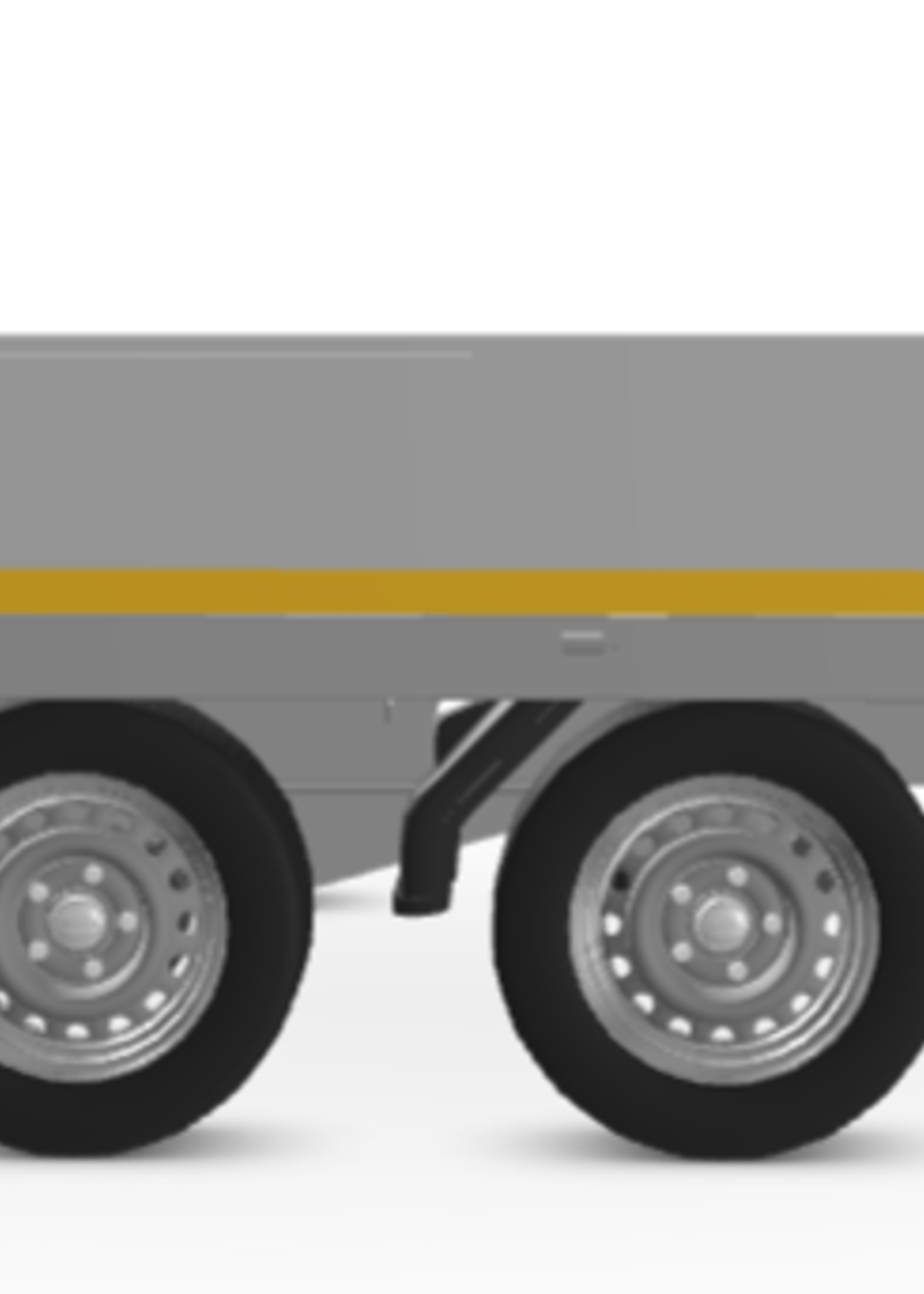 Eduard Geremde Eduard multitransporter - 406x220 cm - 3500 kg bruto laadvermogen - 63 cm laadvloerhoogte - 30 cm borden - inclusief oprijplaten en handlier - tridem asser