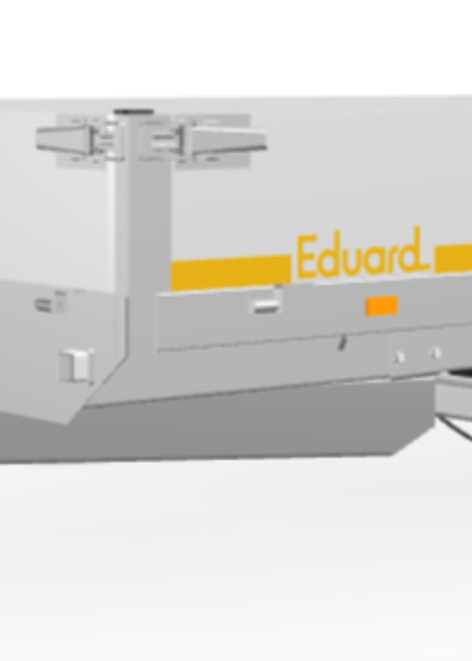 Eduard Geremde Eduard multitransporter - 406x220 cm - 3500 kg bruto laadvermogen - 63 cm laadvloerhoogte - 30 cm borden - inclusief oprijplaten en handlier - tridem asser