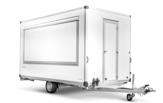 Humbaur verkoopwagen 419x213x228 cm - 1800 kg bruto laadvermogen - klep inclusief gasveer