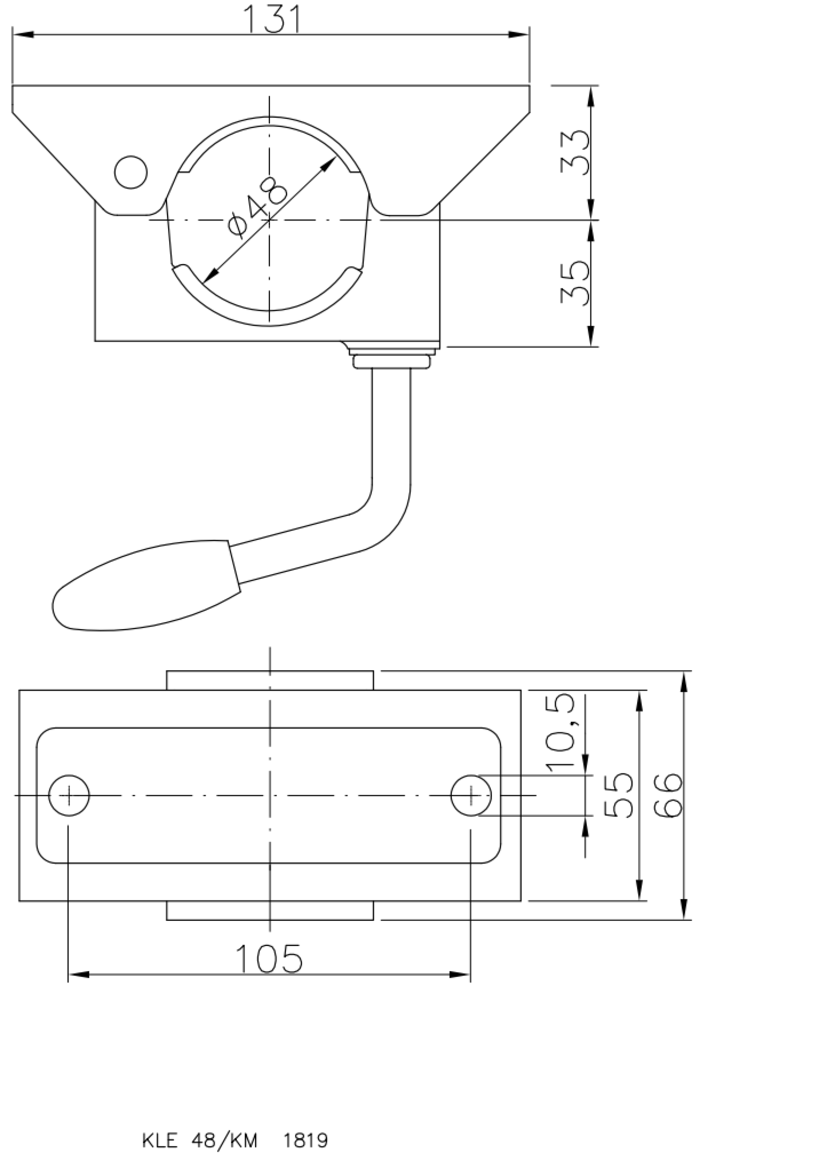 Cantonal Premium neuswielklem voor neuswielen met een buisdiameter van 48 mm