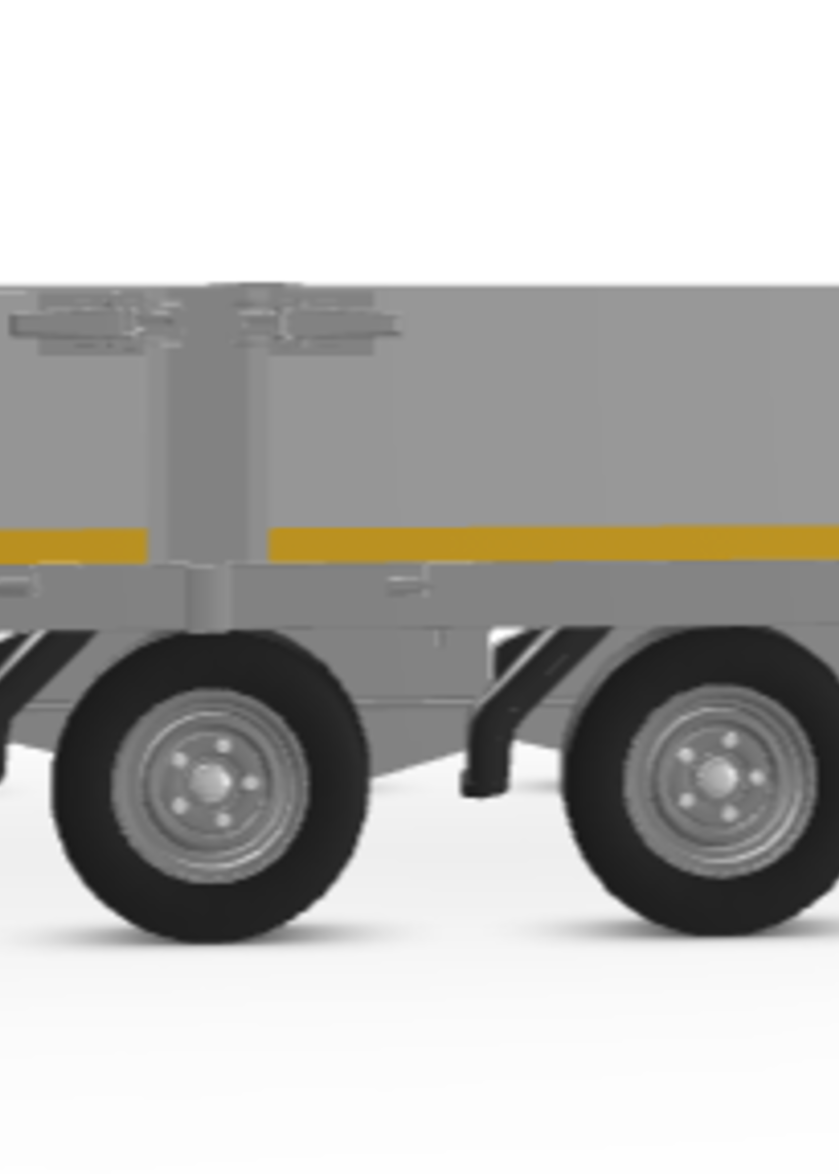 Eduard Geremde Eduard multitransporter - 606x220 cm - 3500 kg bruto laadvermogen - 56 cm laadvloerhoogte - 40 cm borden - inclusief ALU oprijplaten en handlier - tridem asser