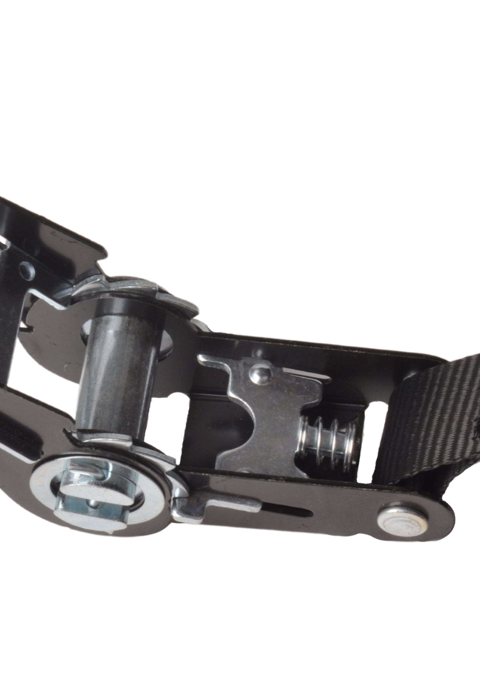 Cantonal Spanband set van 2 stuks zwart 500x2,5 cm (750 kg)