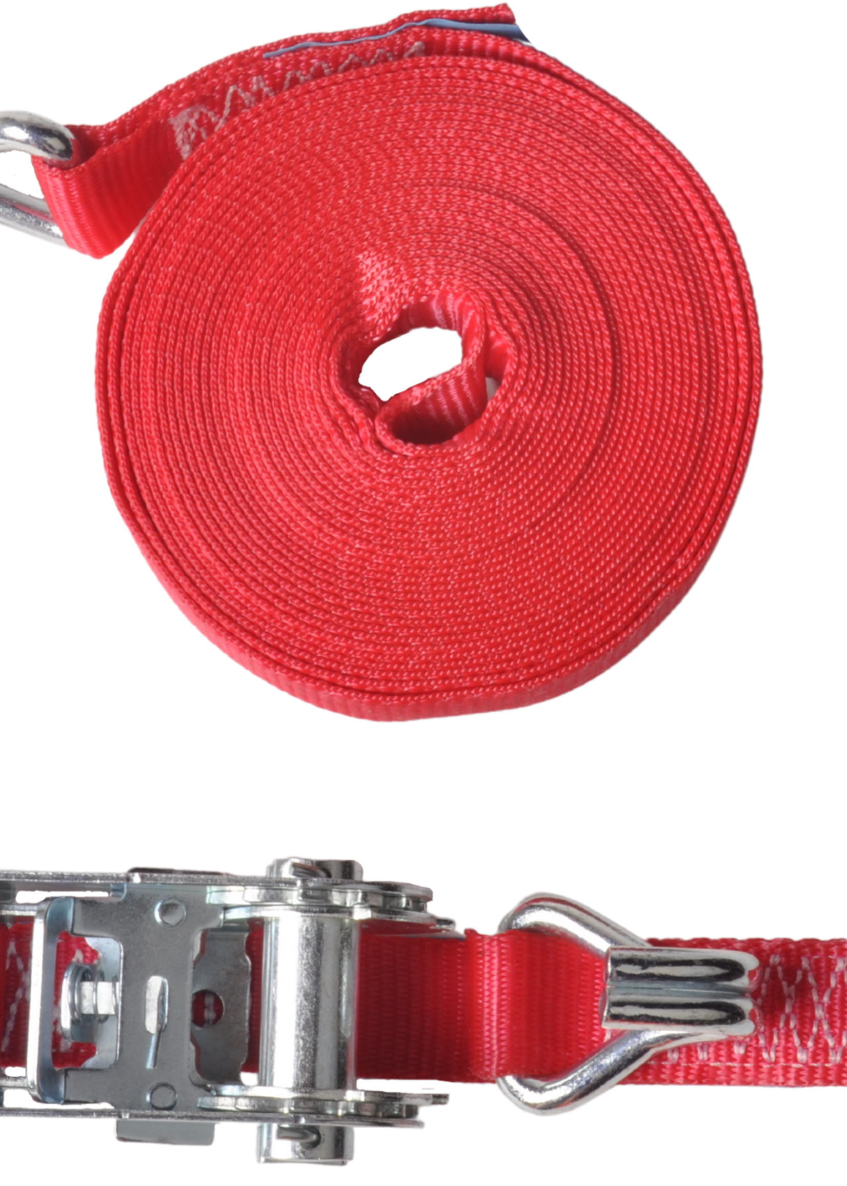 Cantonal Spanband set van 2 stuks rood 700x2,5 cm (750 kg)