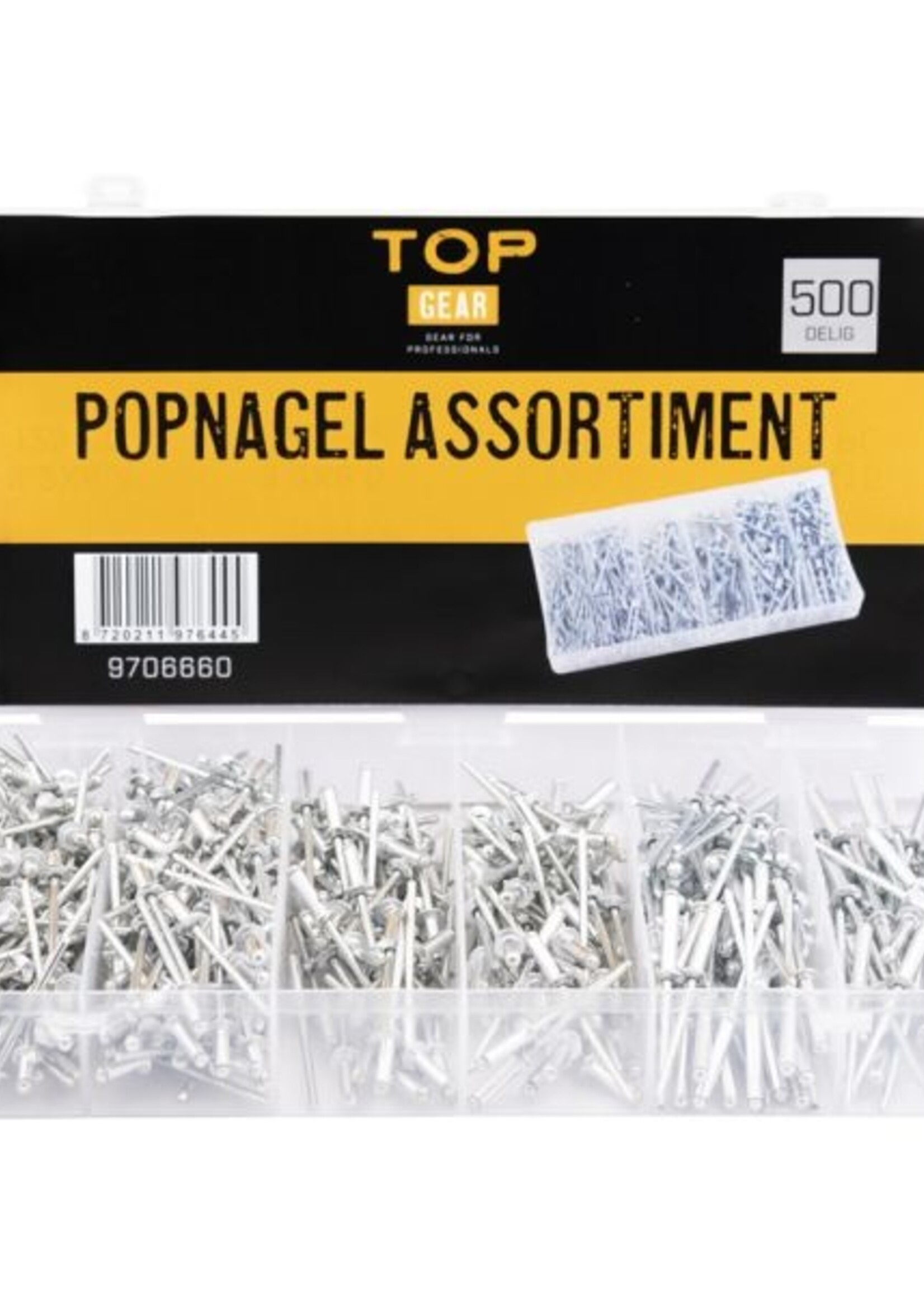 Cantonal Assortimentsdoos met popnagels - 500 delig