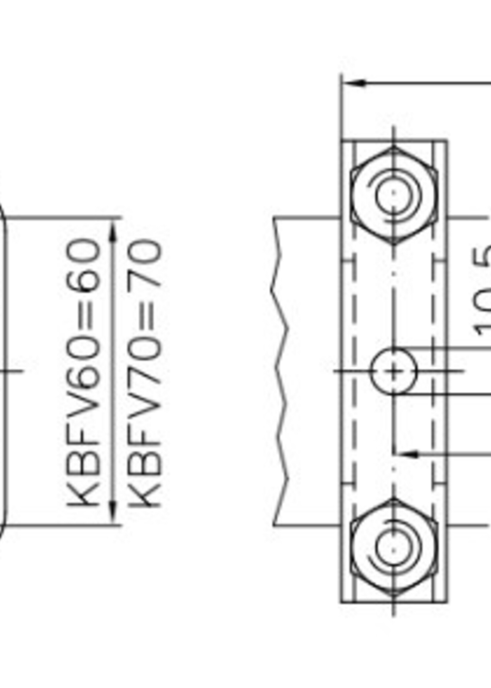 Winterhoff Profi Disselklem voor neuswiel klem voor bevestiging op koker 70 mm