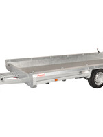 Cantonal Staatsbosbeheer geremde Hulco machinetransporter 394x180 cm - 3000 kg bruto laadvermogen - 32 cm laadvloerhoogte