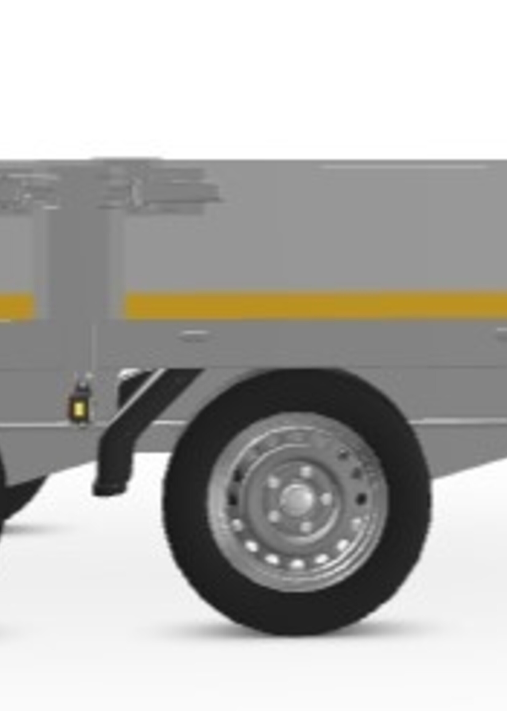 Cantonal Staatsbosbeheer geremde Eduard kantelbare plateauwagen 506x200 cm - 3000 kg bruto laadvermogen - handpomp bediening