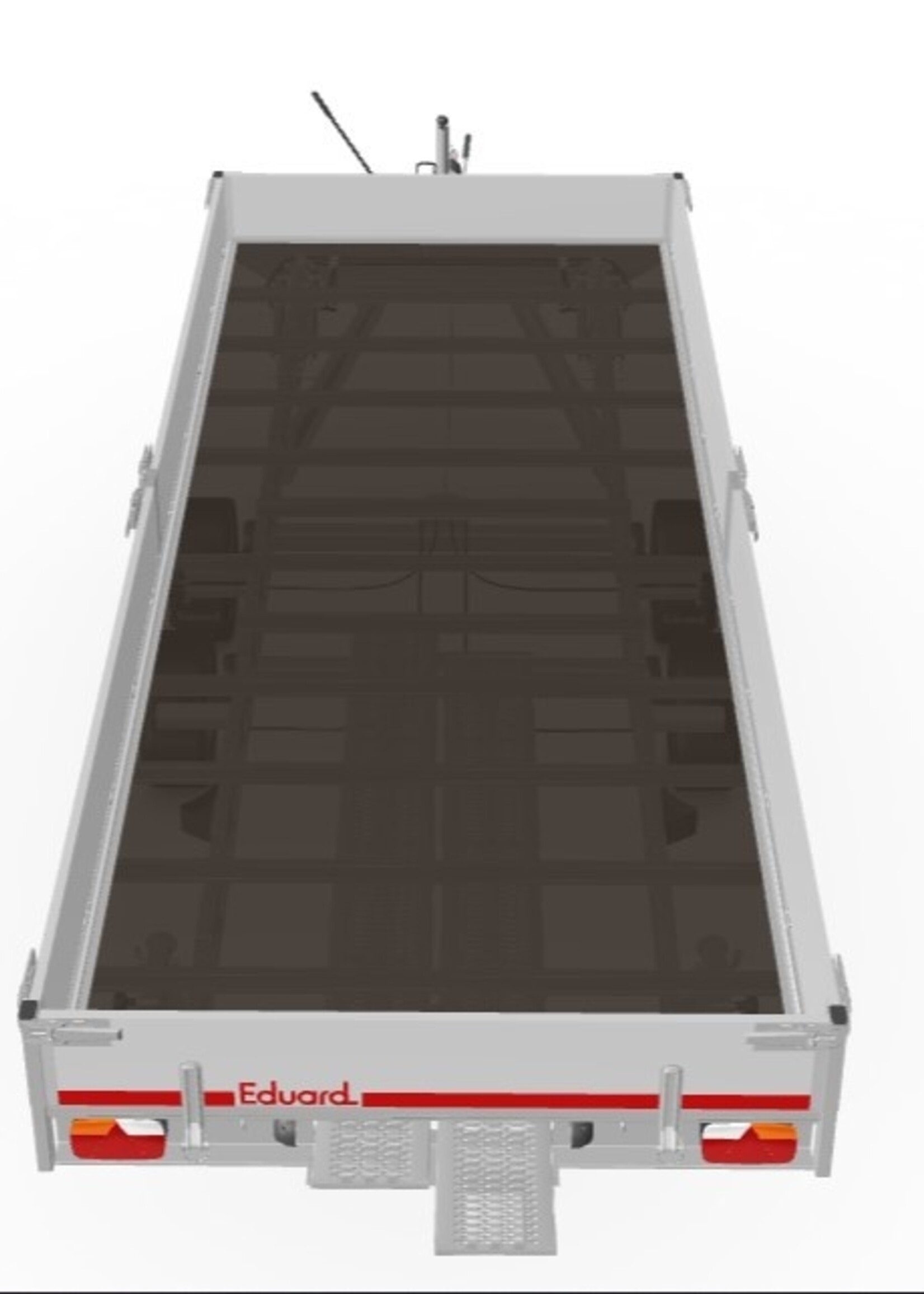 Eduard Geremde Eduard kantelbare plateauwagen 506x200 cm - 3000 kg bruto laadvermogen - handpomp bediening