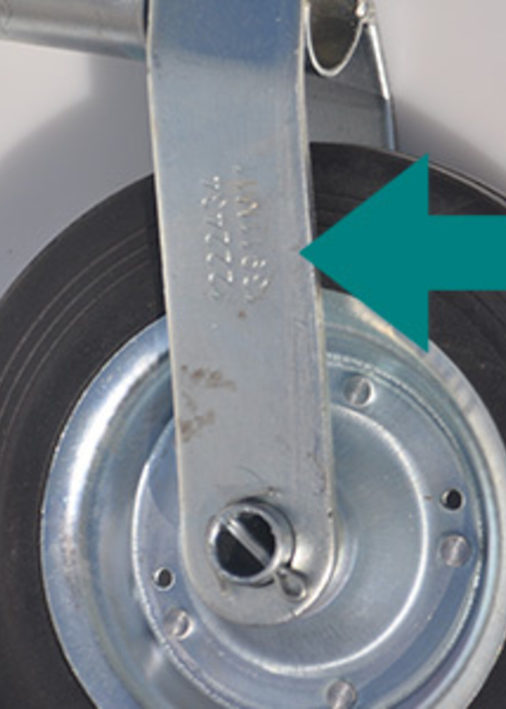 AL-KO Neuswiel Compact Alko, rond diameter 48 mm, stalen velg met massief rubber wiel