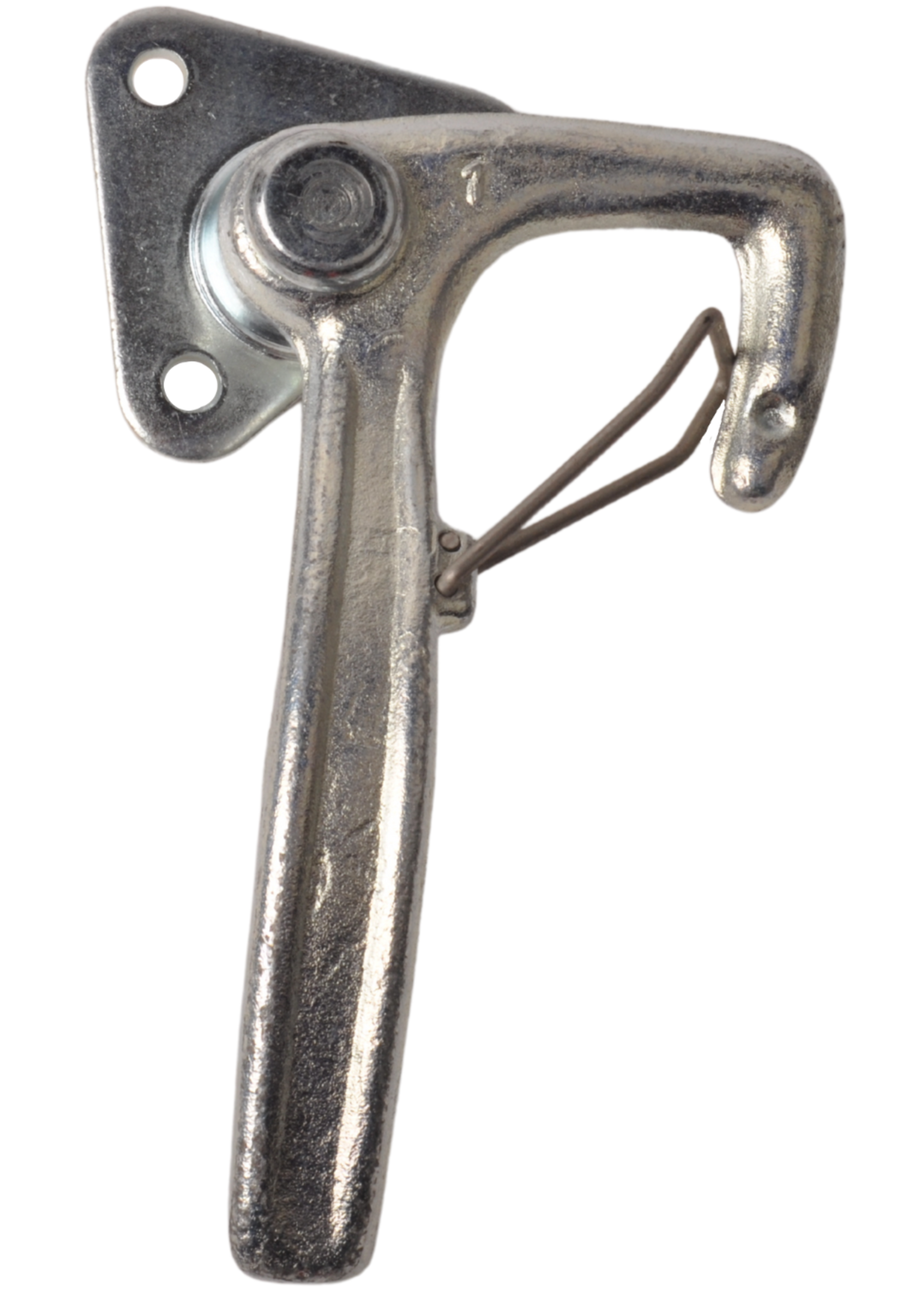 Cantonal Haaksluiting LINKS klein type 1 met veer (kleine bevestigingsplaat)