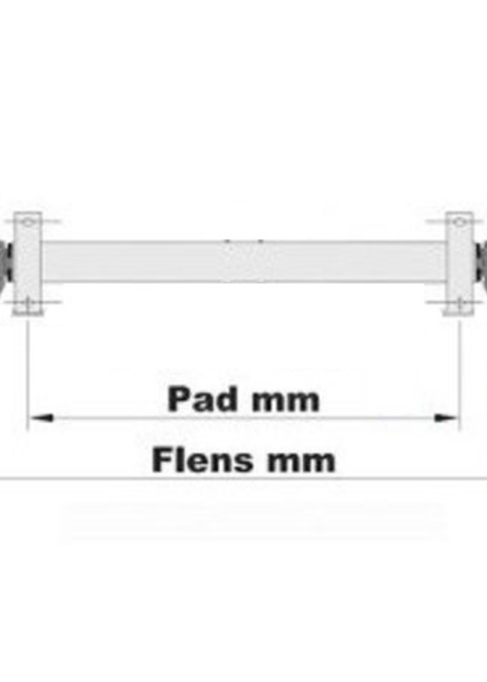 AL-KO Geremde torsie as - 1350 kg - padmaat 1690 mm - flensmaat 2185 mm - 5 gats