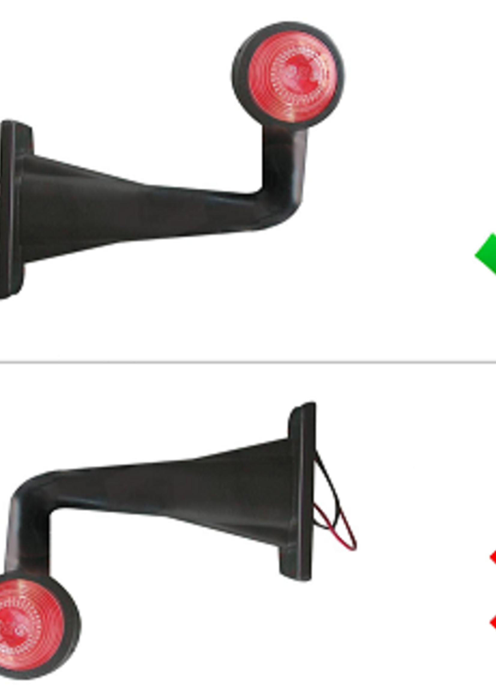 Aspock Aspock Superpoint 2 - Links/Rechts- haakse hoek - wit/oranje/rood - platte kabel