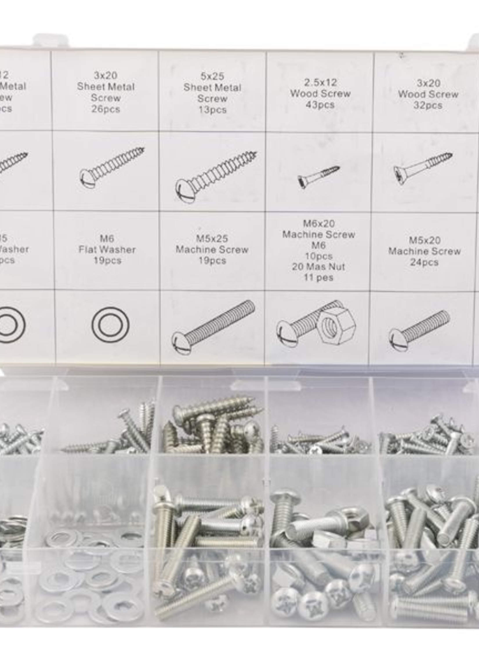 Cantonal Assortiment schroeven, bouten & moeren 347-delig
