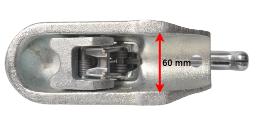 Knott AV35 - rond 60 mm - 3500 kg - geremde koppeling met geïntegreerd slot