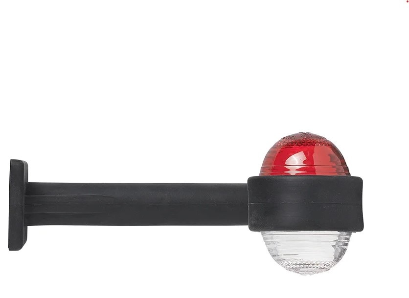 Breedtelicht - rood/wit - haakse hoek - zowel links als rechts toepasbaar
