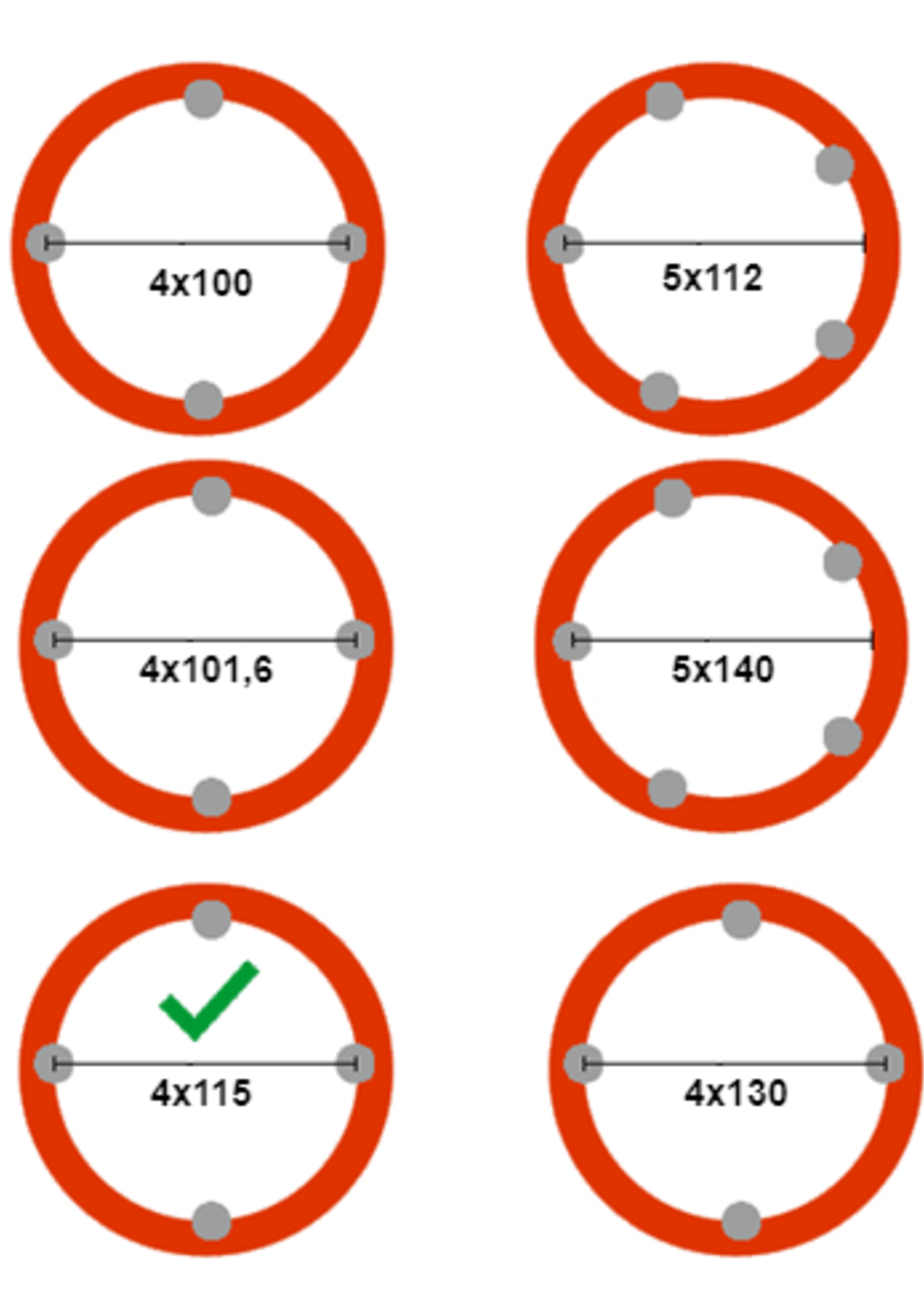 Kenda Losse 8 inch velg voor aanhangwagens - 2.50Ax8 (4x115) 345 kg ET0