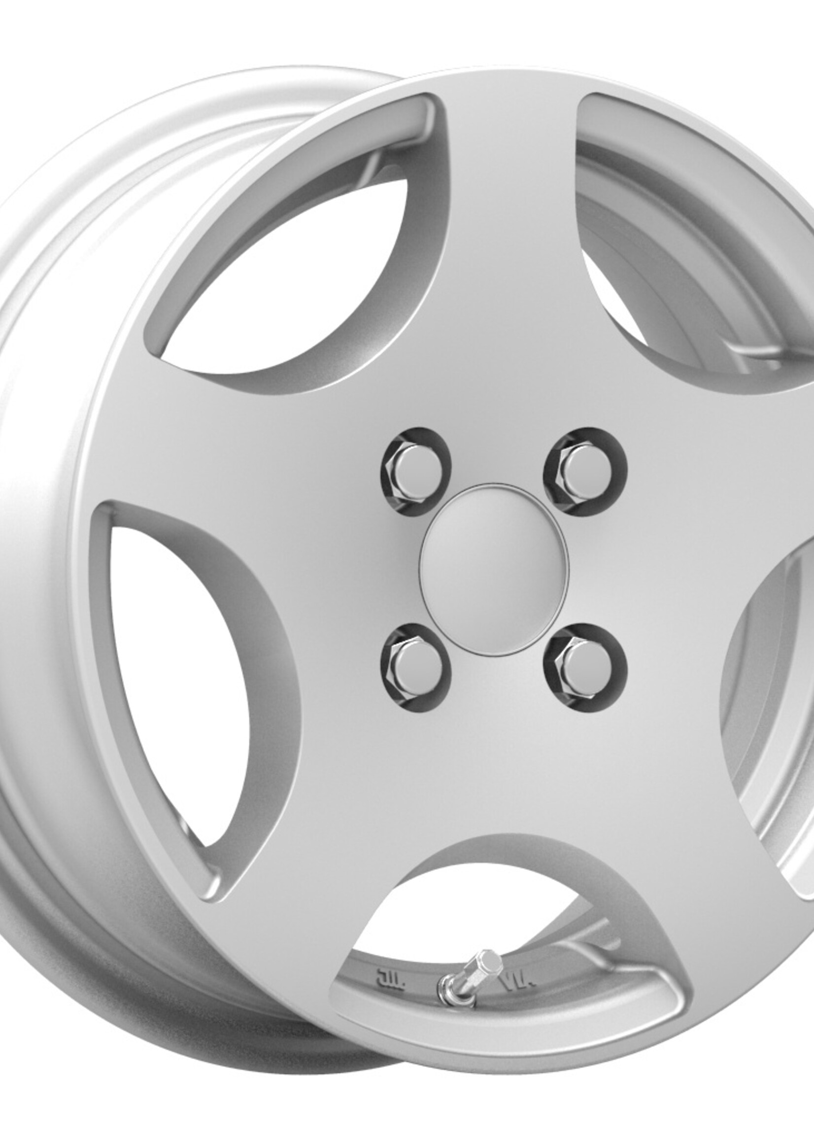 Cantonal Losse 13 inch lichtmetalen velg voor aanhangwagens - 5Jx13 (4x100) 800 kg - ET30