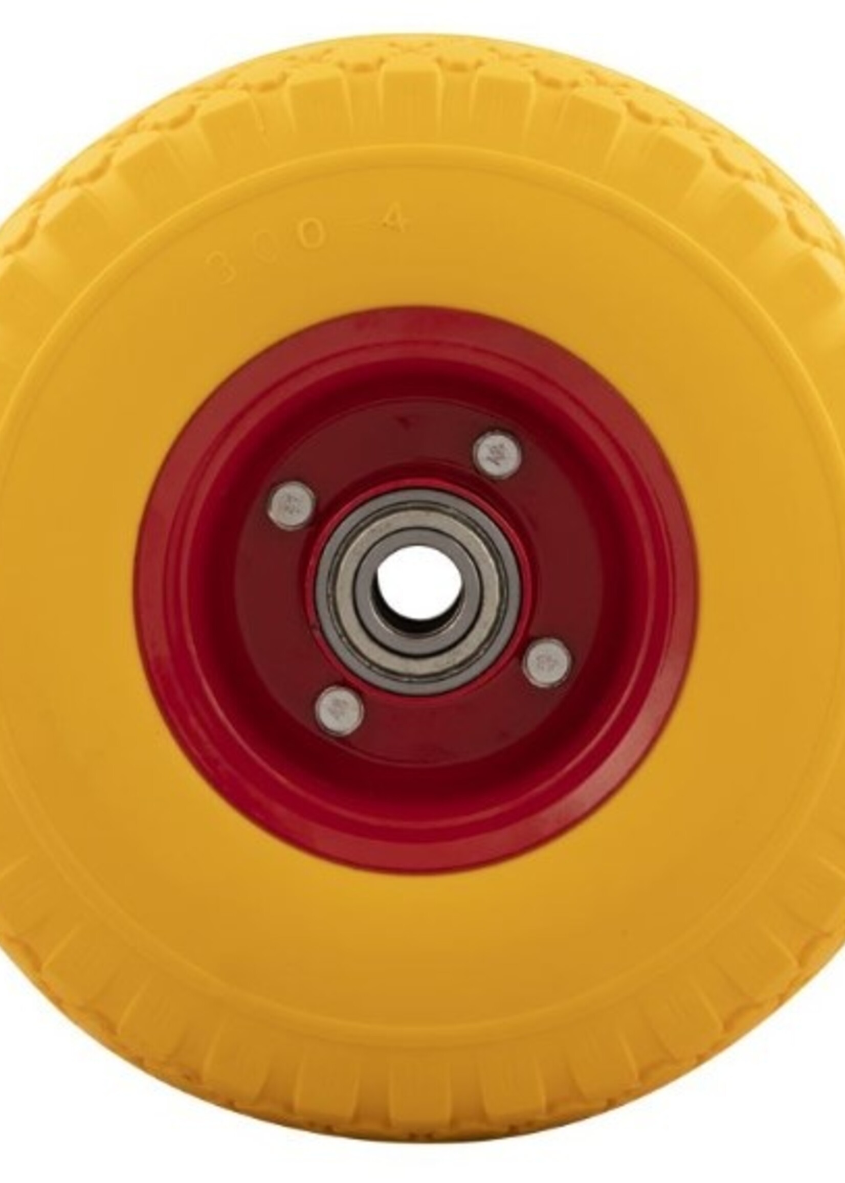 Cantonal 3.00-4 steekwagenwiel - massief/anti lek band en stalen velg - 100 kg maximale belasting - 20 mm asgat/naafdiameter - inclusief kogellager