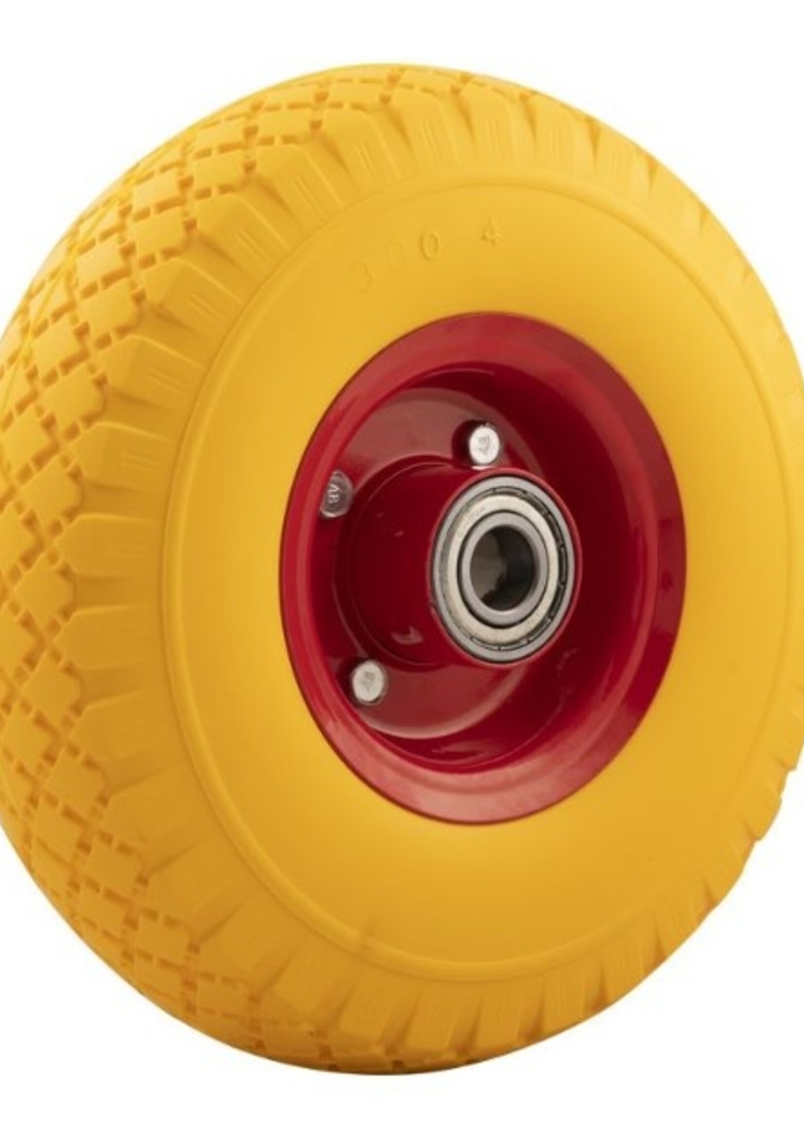 Cantonal 3.00-4 steekwagenwiel - massief/anti lek band en stalen velg - 100 kg maximale belasting - 20 mm asgat/naafdiameter - inclusief kogellager