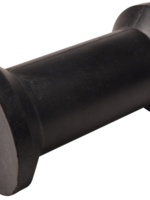 Cantonal 136x75 mm kielrol zwart 22 mm naafdiameter