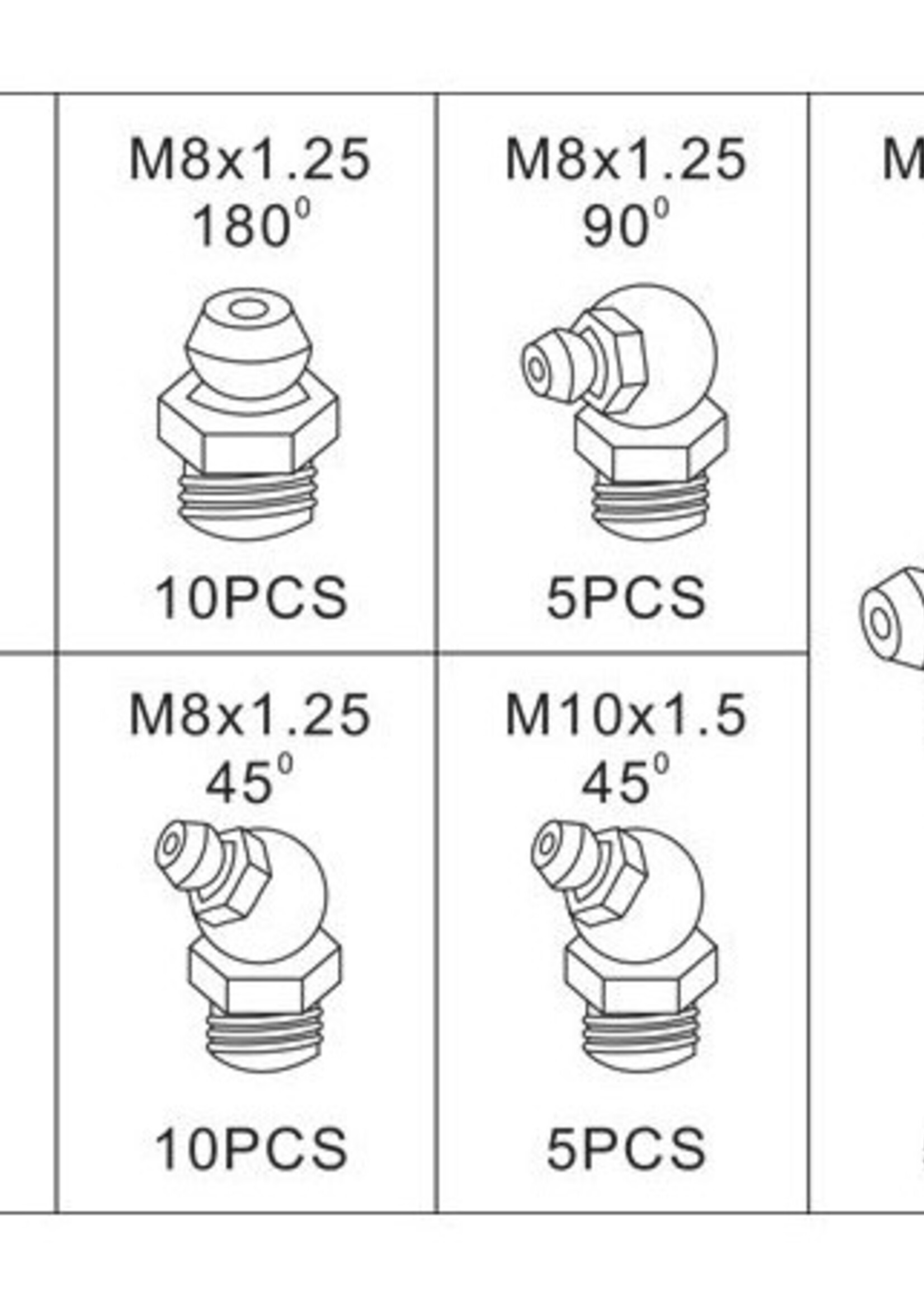 Cantonal Assortiment vetnippels metrisch 110 delig