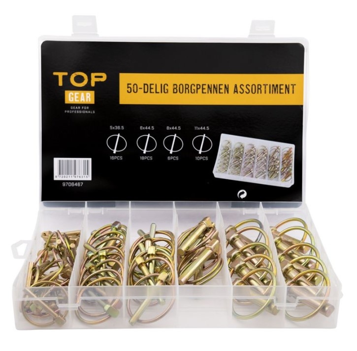 Assortiment borgpennen 50-delig