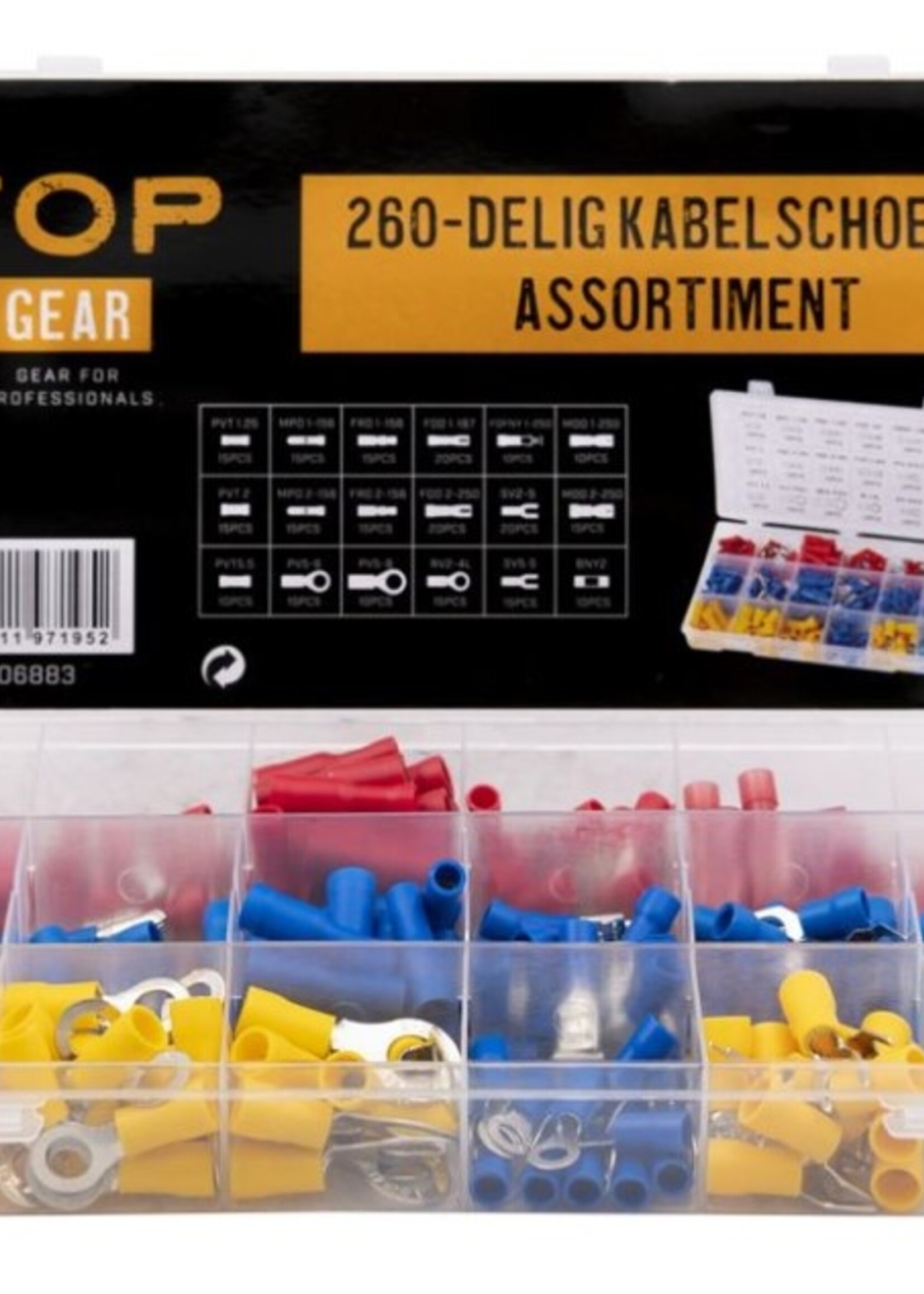 Cantonal Kabelschoenen assortiment 260-delig