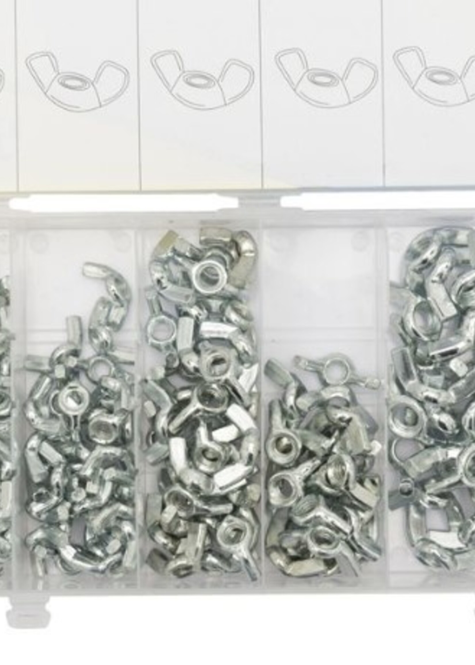 Cantonal Assortiment vleugelmoeren 150-delig