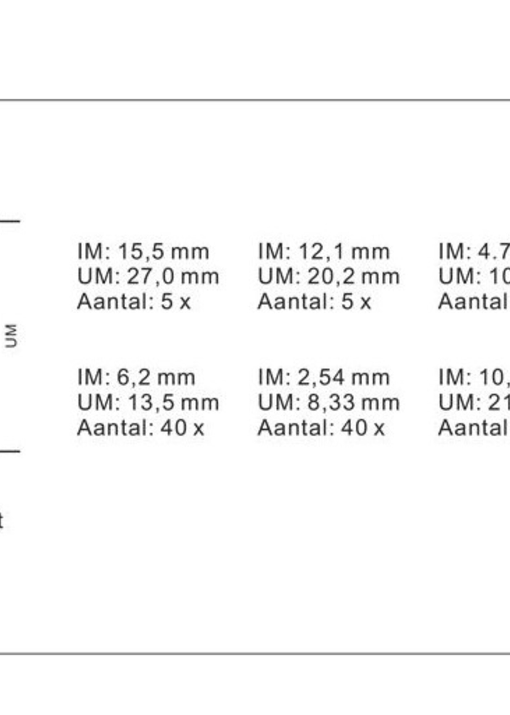 Cantonal Doorvoerringen 180-delig assortiment