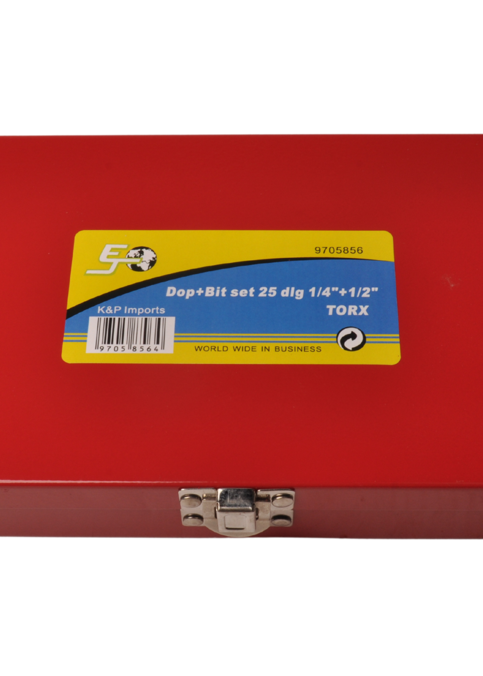 Cantonal Doppen + bitset 1/4 1/2 torx - verpakt in metalen doos - chroom vanadium kwaliteit