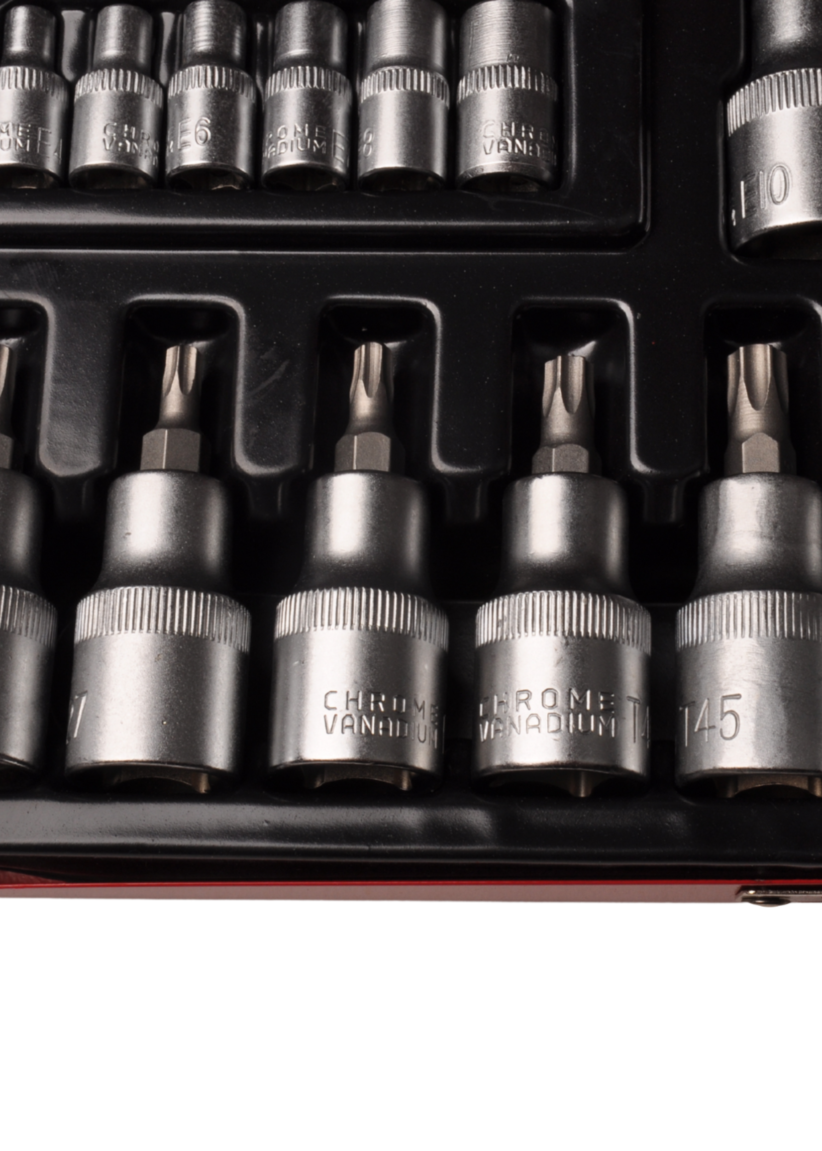 Cantonal Doppen + bitset 1/4 1/2 torx - verpakt in metalen doos - chroom vanadium kwaliteit